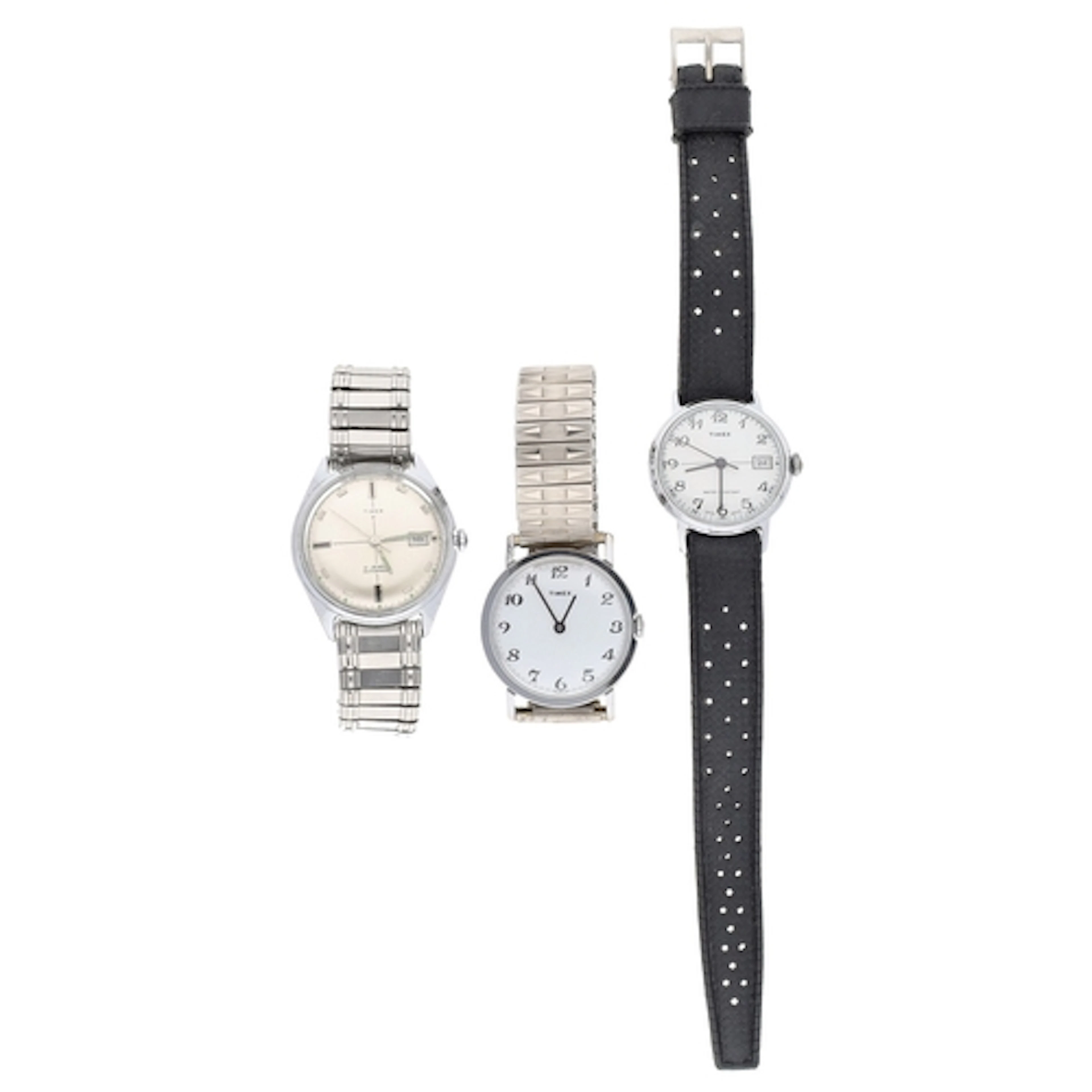 Timex 21 gentleman's wristwatch, silvered dial, later expand...