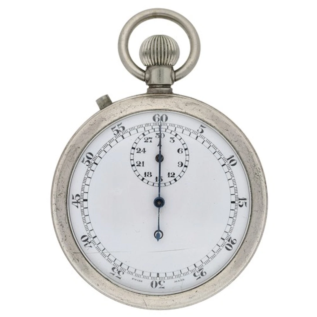 Royal Navy Patt. 4 nickel cased split seconds stopwatch, the...