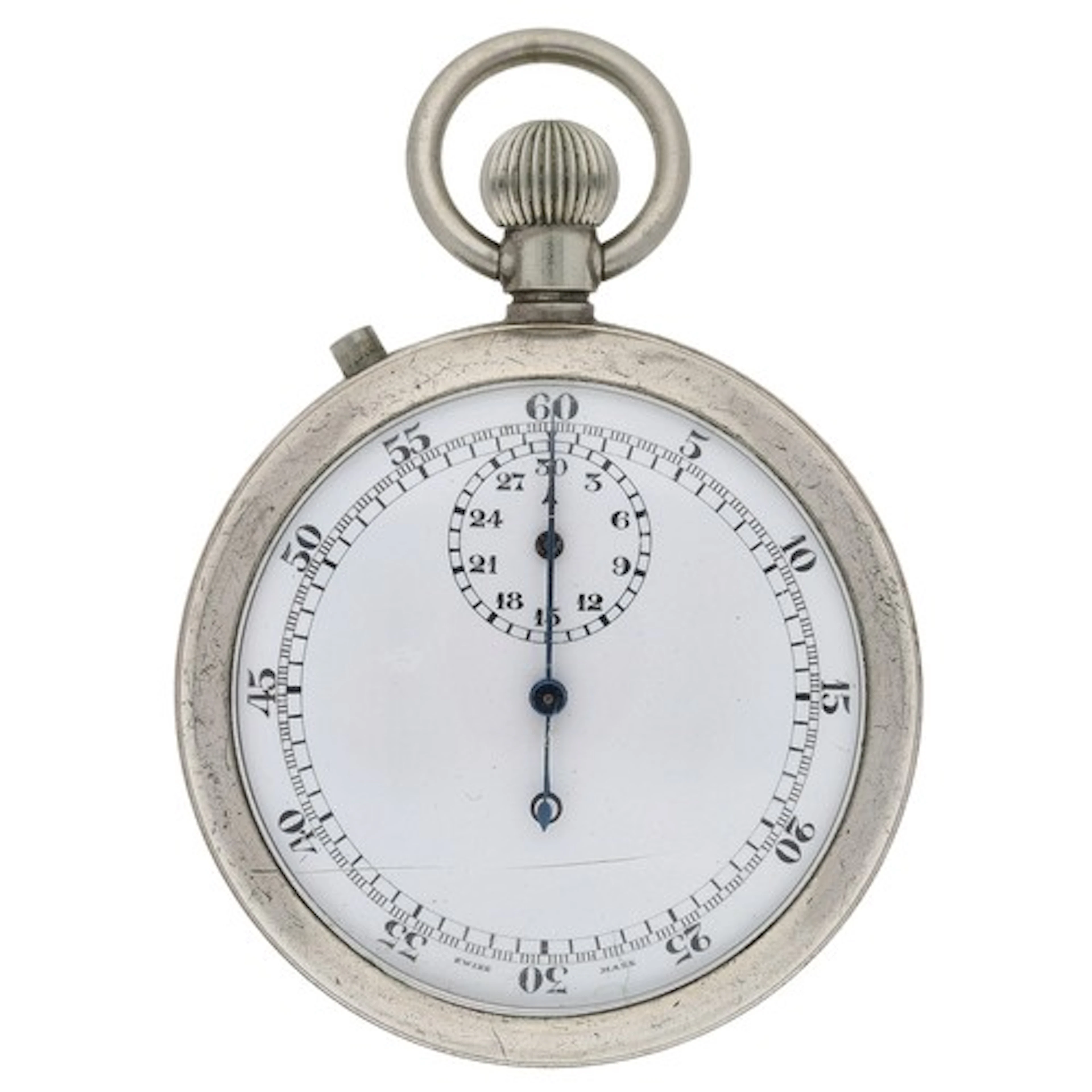 Royal Navy Patt. 4 nickel cased split seconds stopwatch, the...
