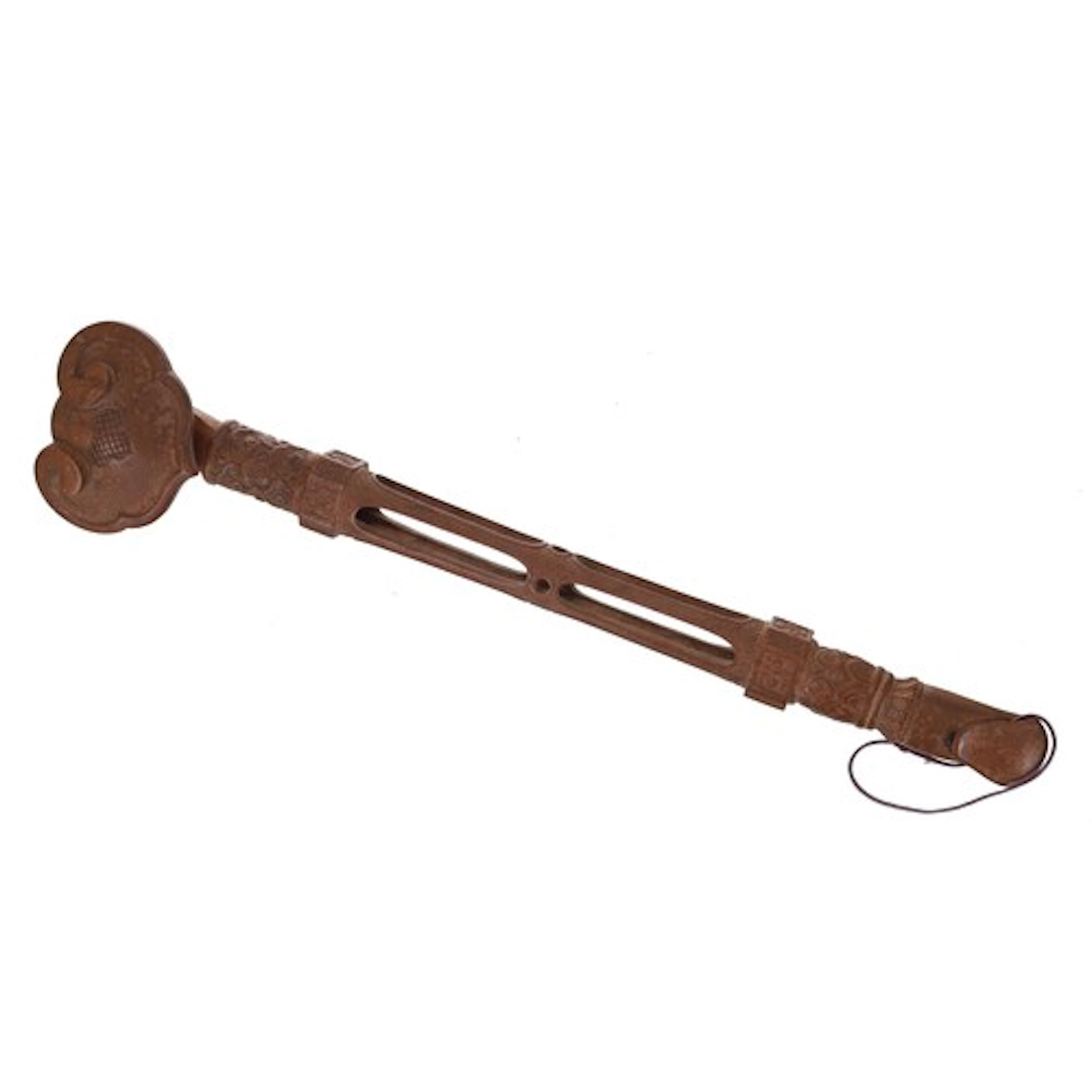 Chinese carved wood ruyi sceptre, late Qing Dynasty, the det...
