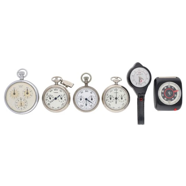 Quantity of pedometers and pocket watches to include Junghan...