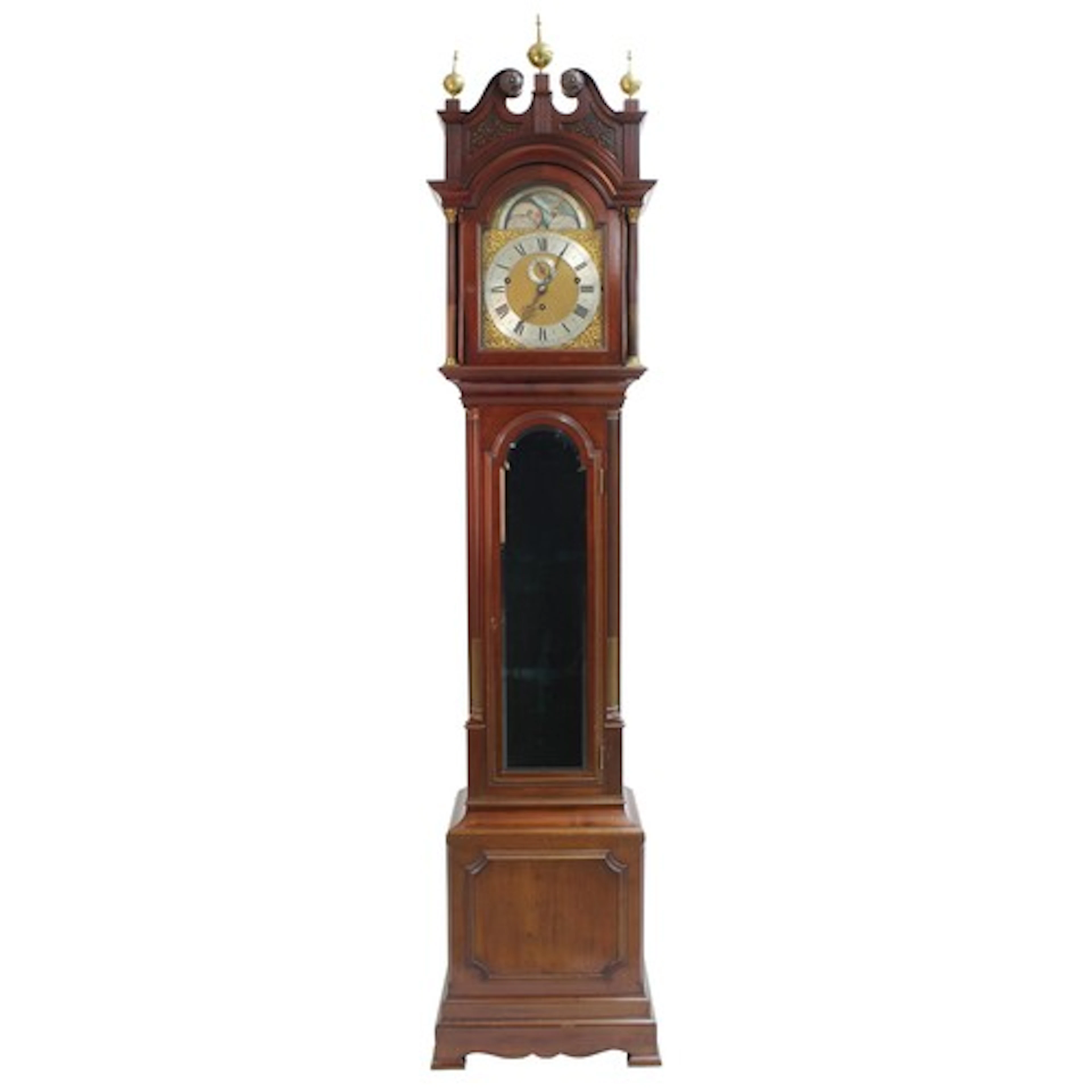 Good early 20th century mahogany three train musical longcas...