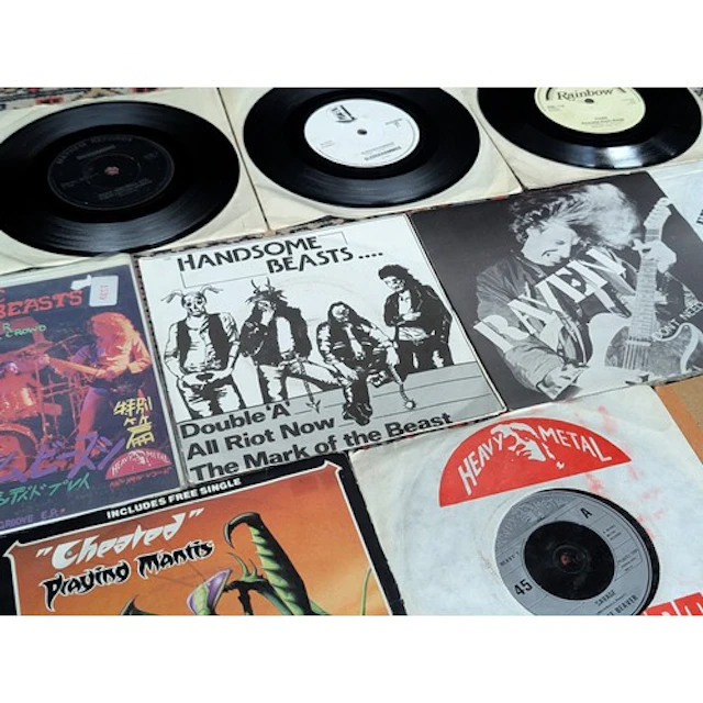 Ten 45rpm 7" Rock/Pop and NWOBHM (New Wave of British Heavy ...
