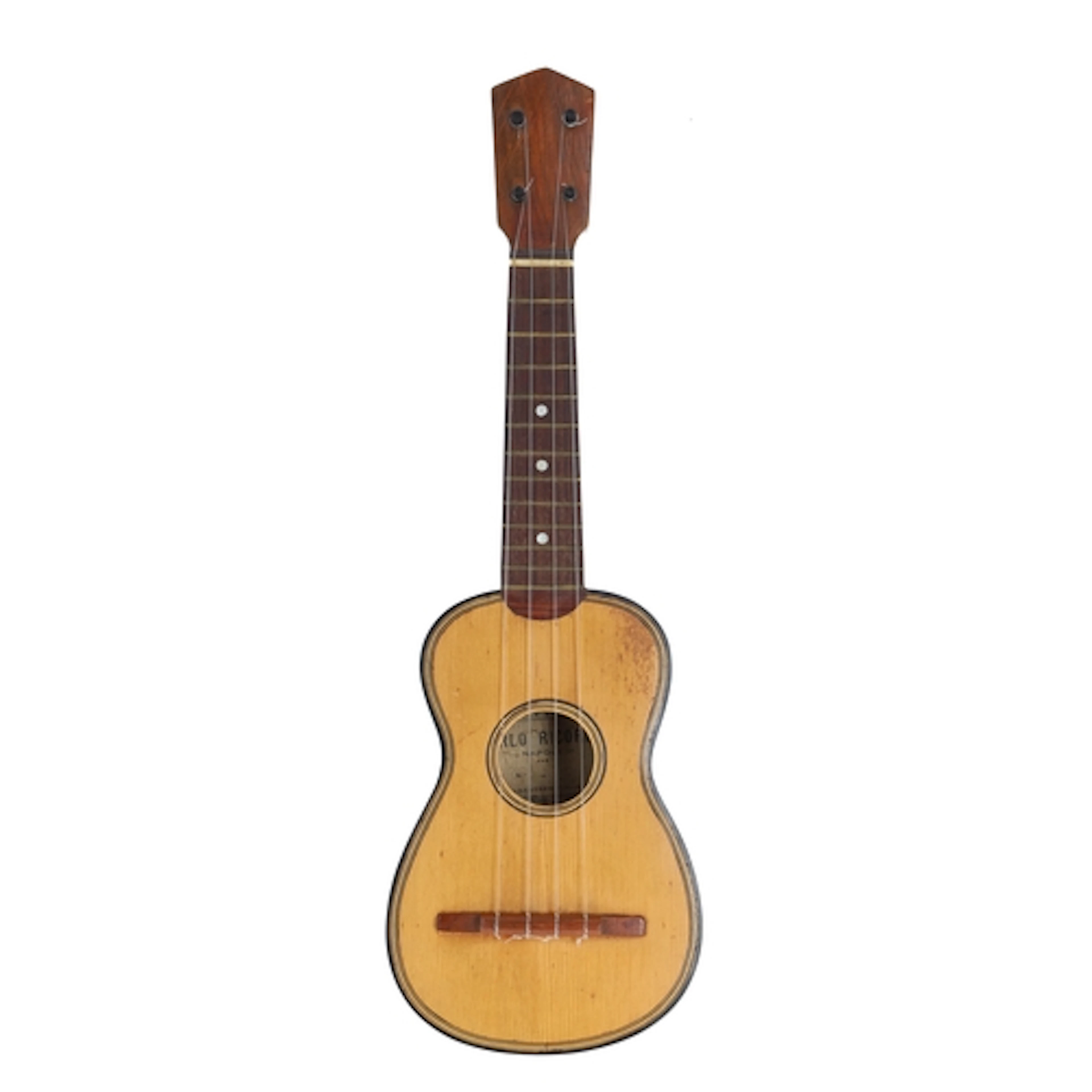 Italian soprano ukulele by and labelled J.T.C Carlo Ricordo,...