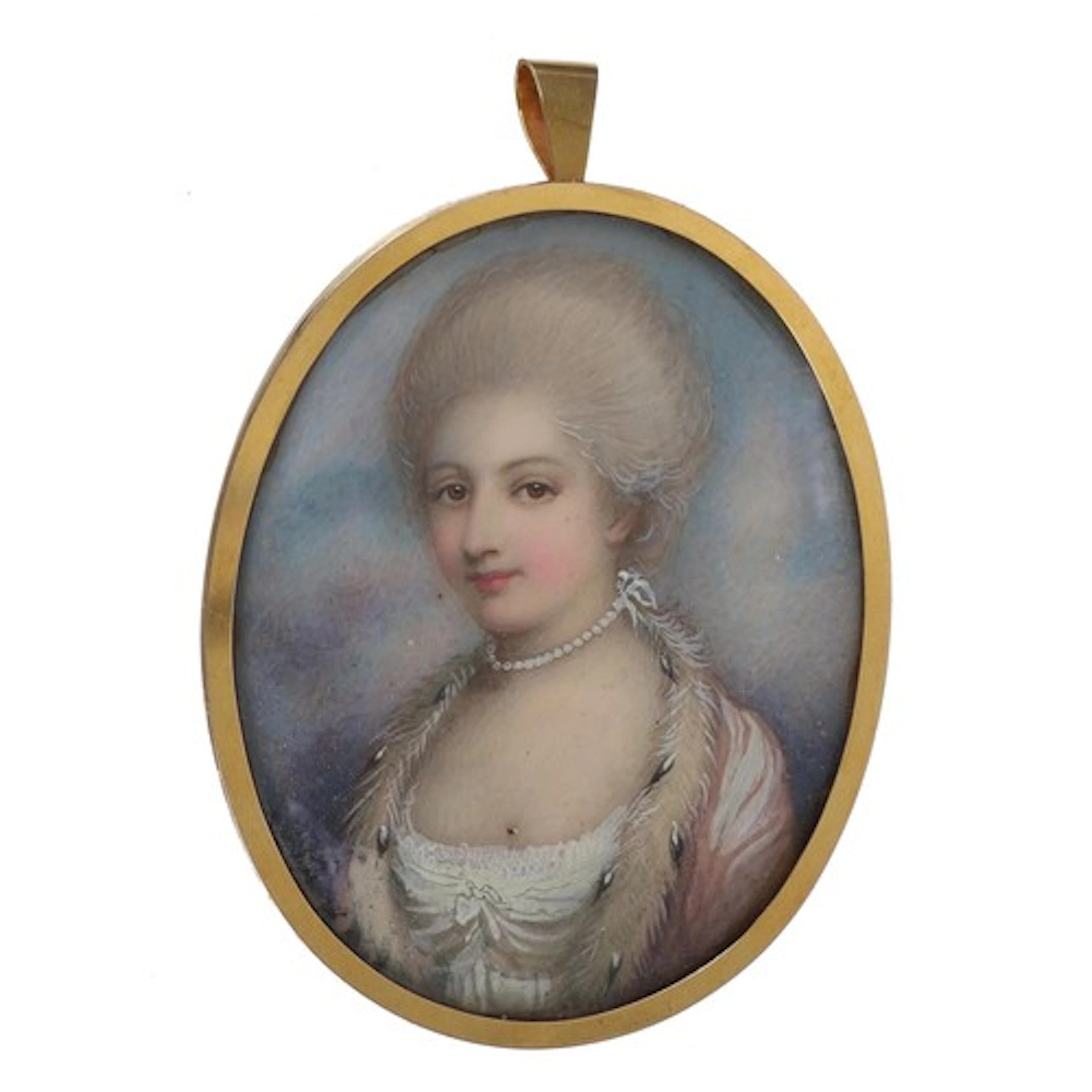 English School (19th/20th century) - Portrait Miniature of a...