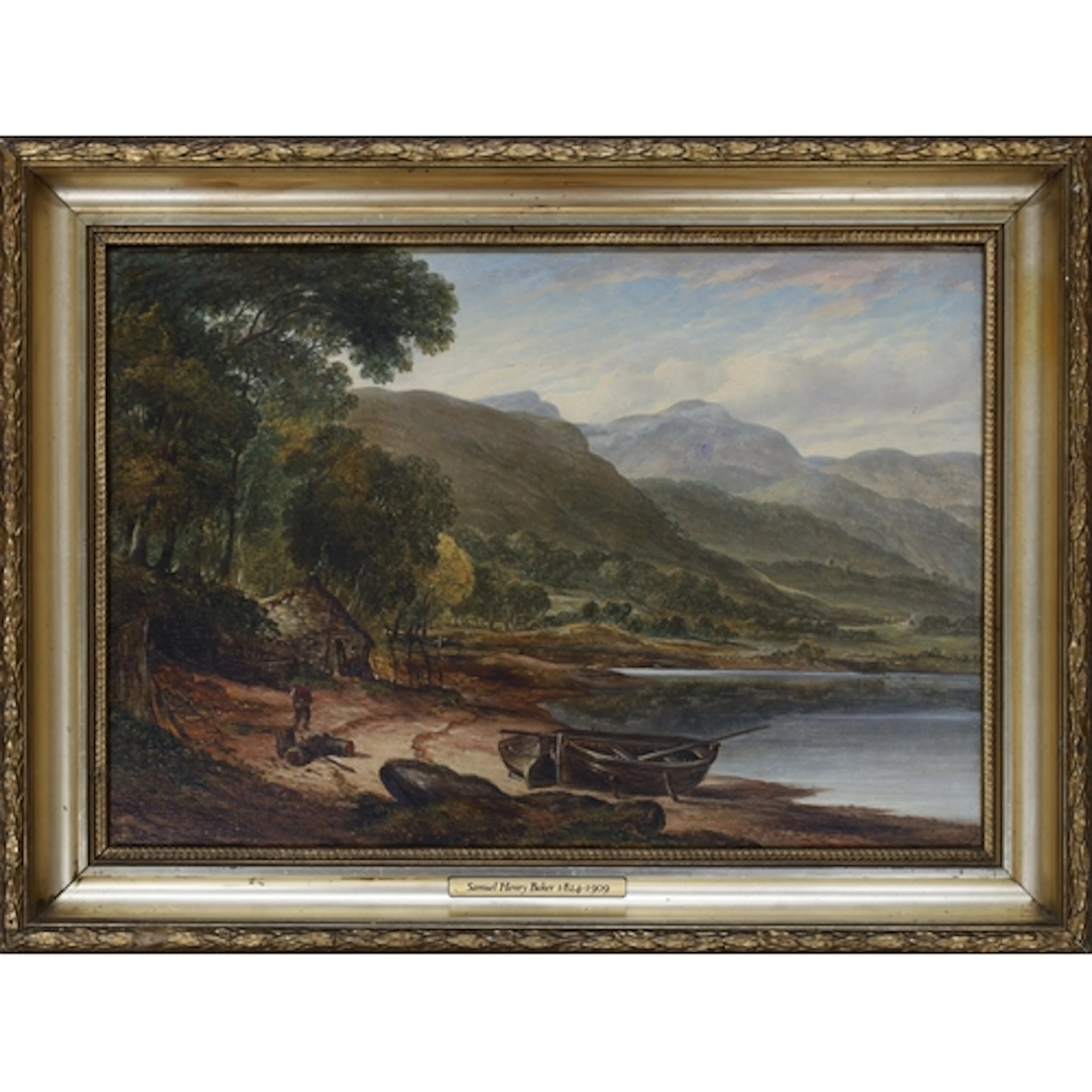 Samuel Henry Baker (1824-1909) - Lakeland landscape with Fig...