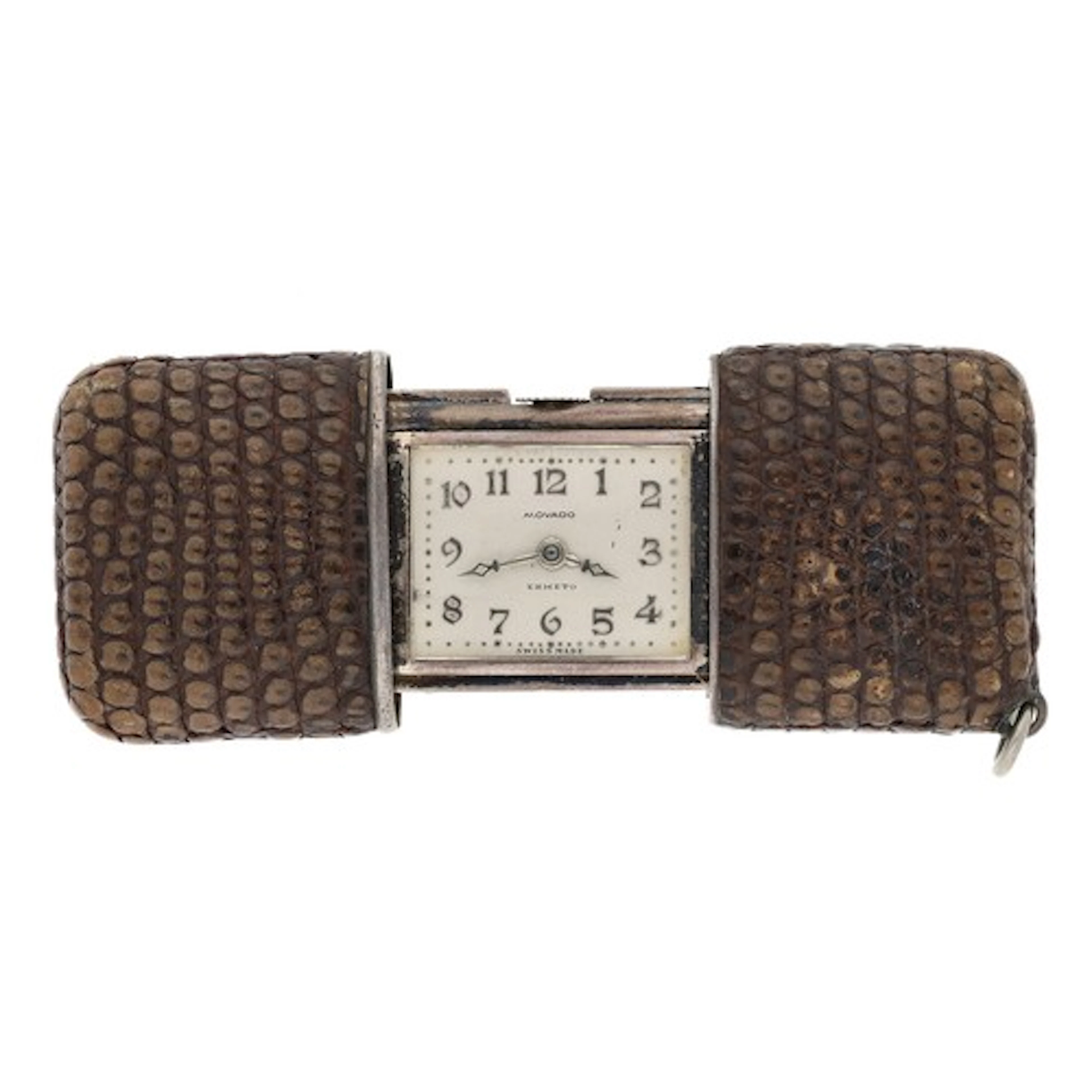 Movado Ermeto small purse watch with a snakeskin case, signe...