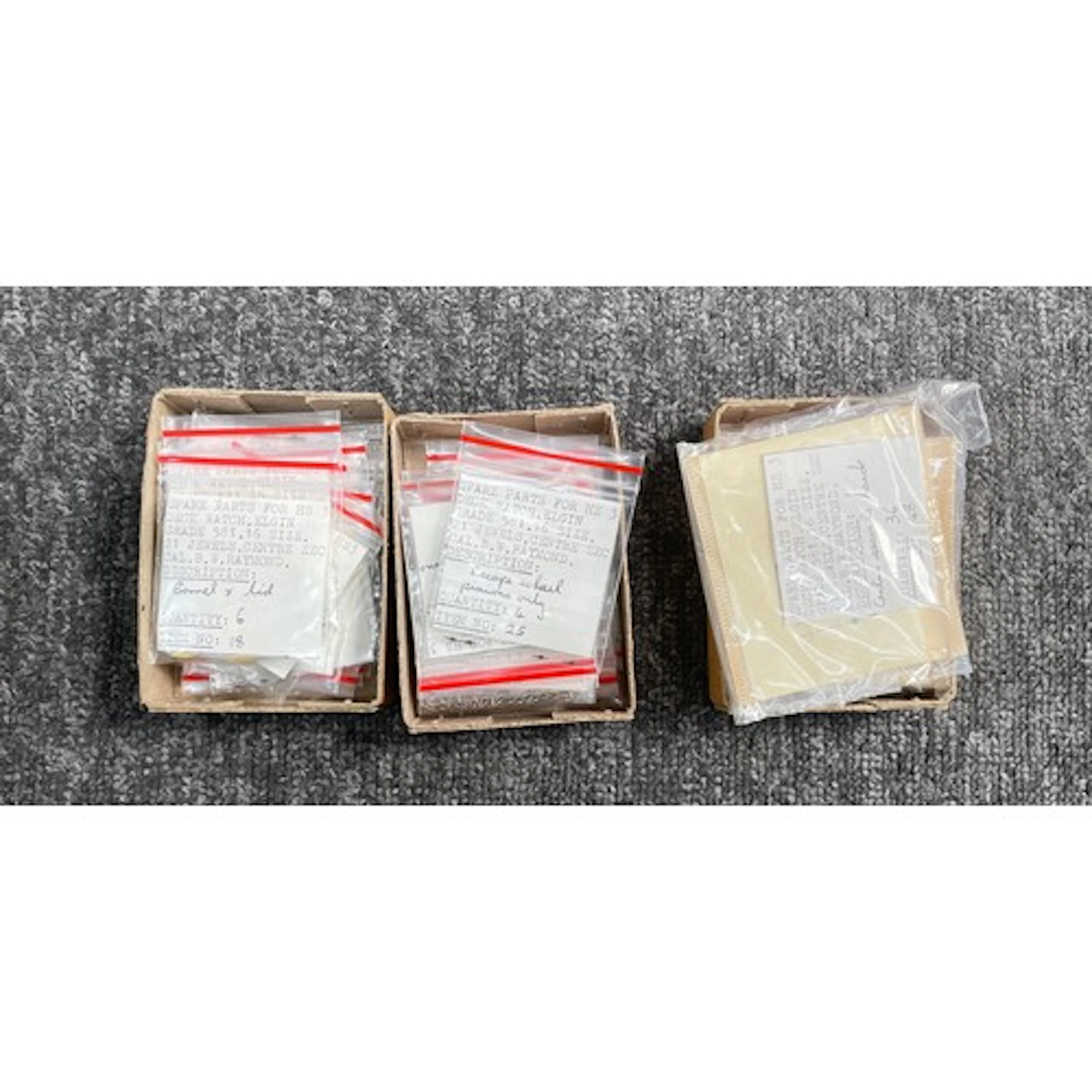 Three boxes containing a quantity of Elgin HS3 Grade 581, 16...