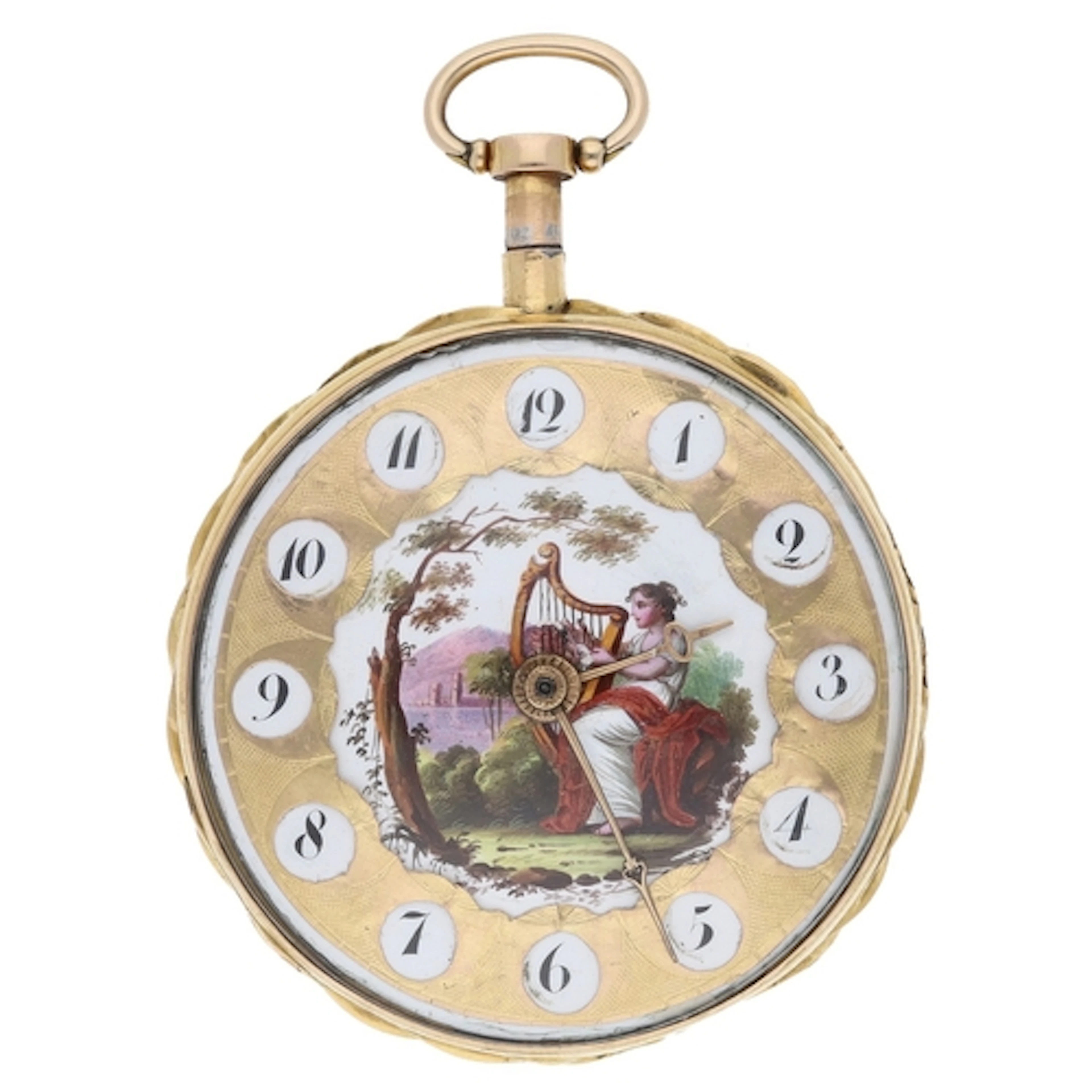 Fine continental quarter repeating pocket watch, gilt moveme...