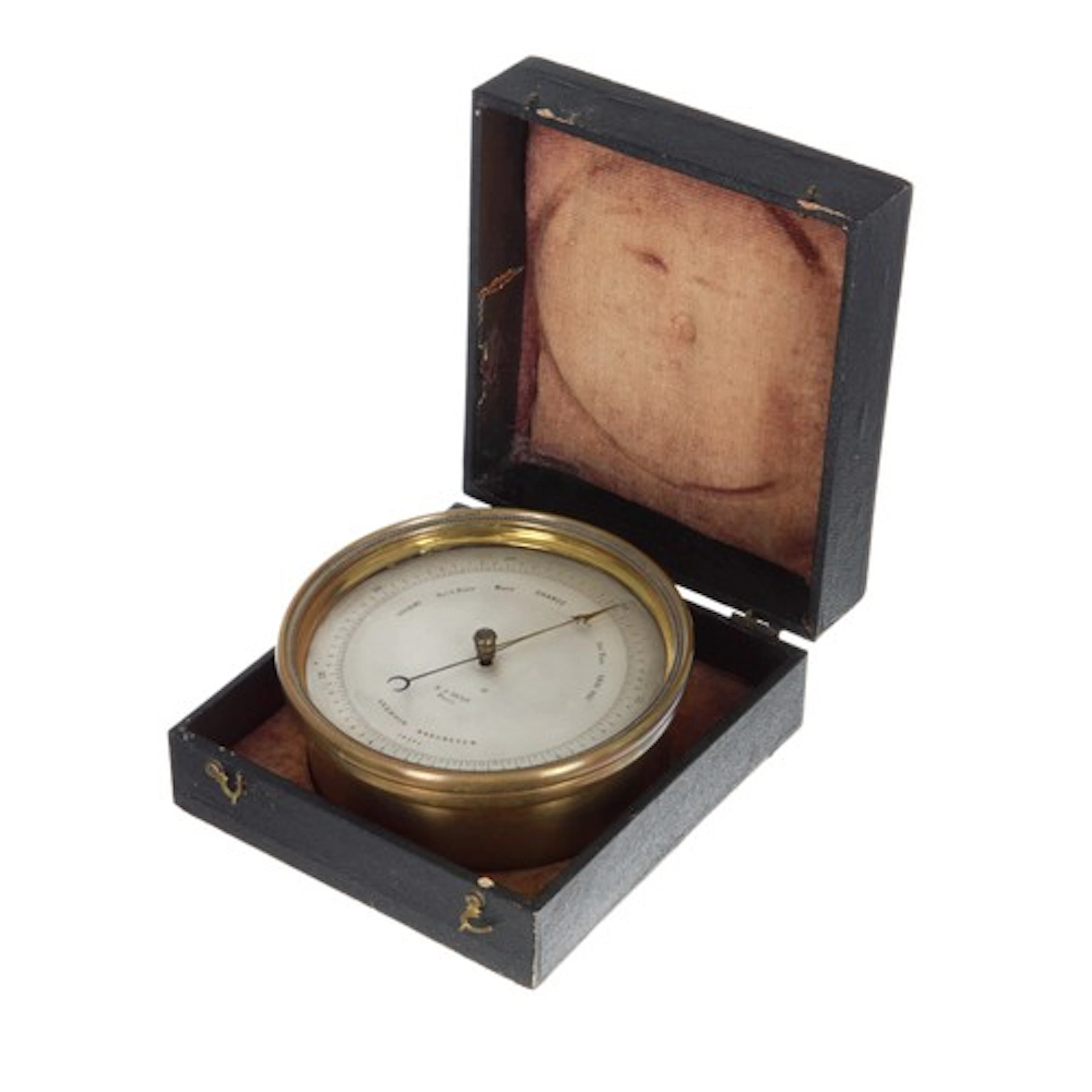 Mid 19th century aneroid barometer, E.J. Dent, Paris, No. 24...