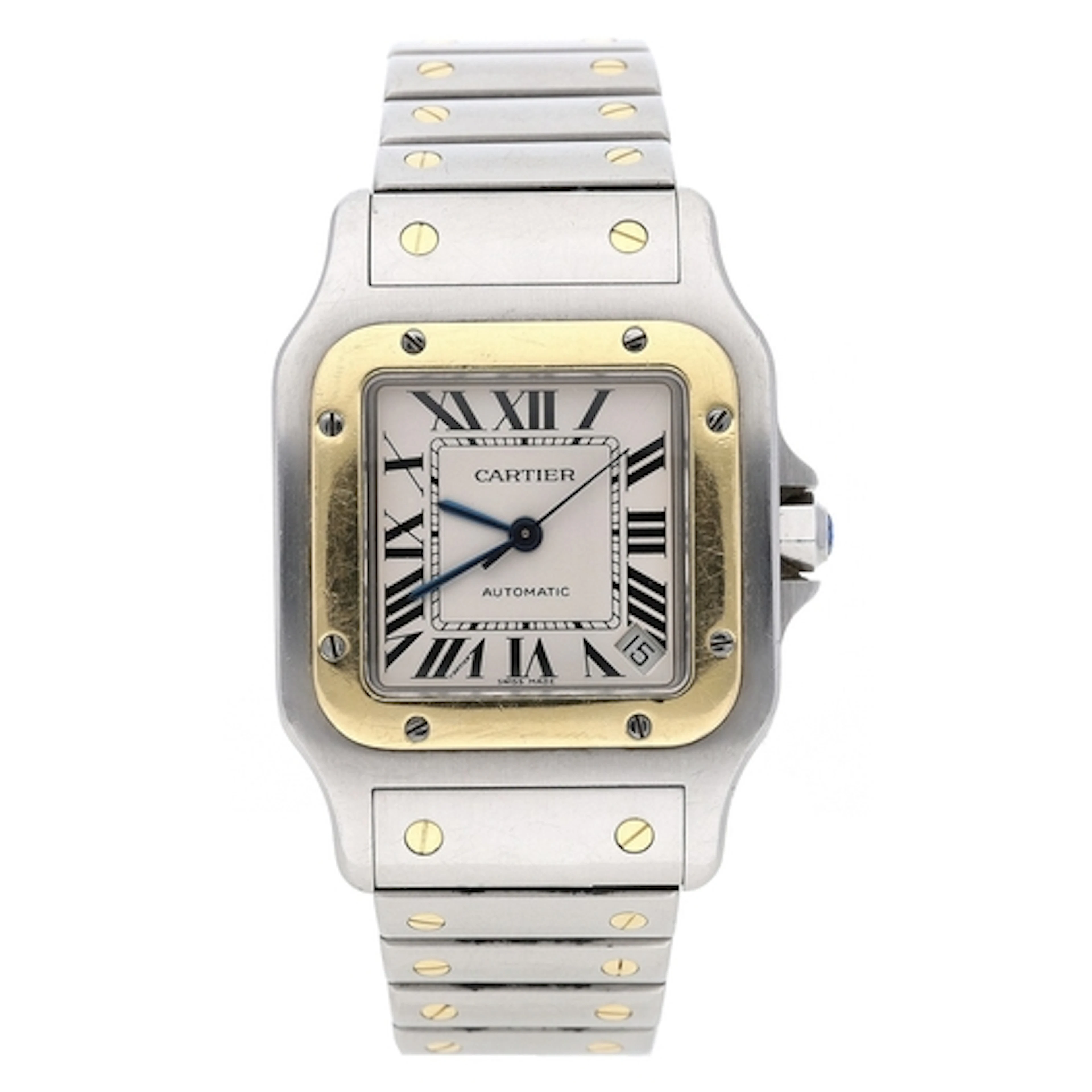 Cartier Santos Galbee XL automatic gold and stainless steel ...