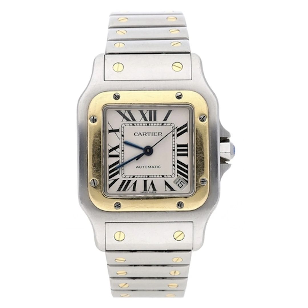Cartier Santos Galbee XL automatic gold and stainless steel ...
