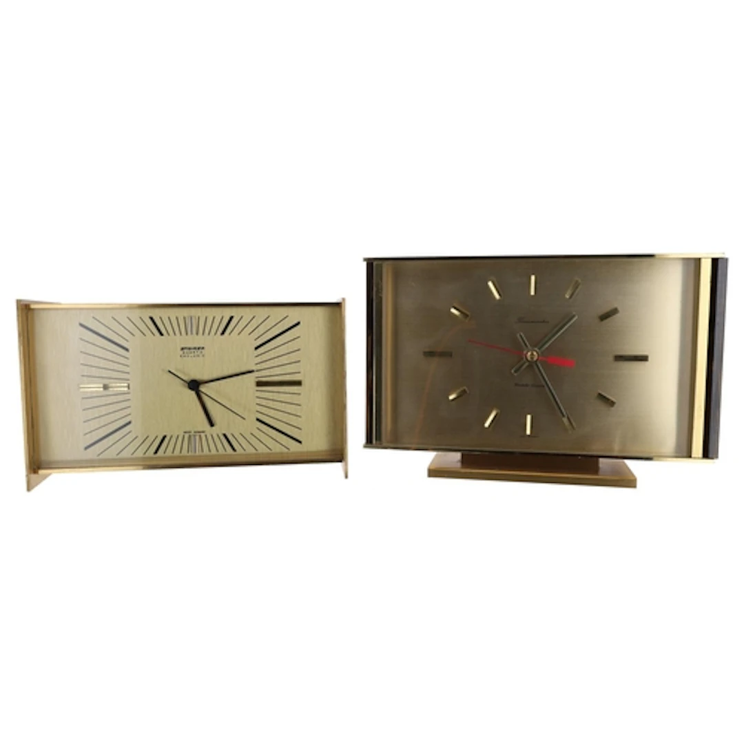 Staiger West Germany Quartz Exclusiv brass cased mantel cloc...