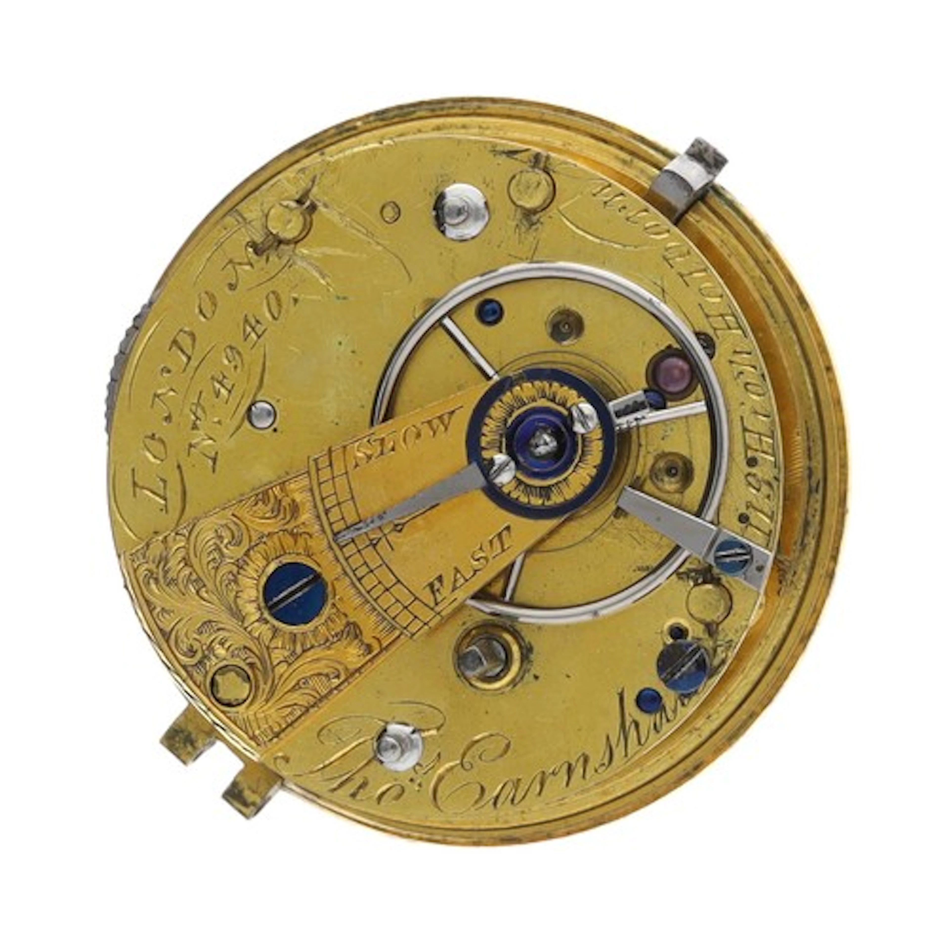 Thomas Earnshaw, London - fusee lever pocket watch movement,...
