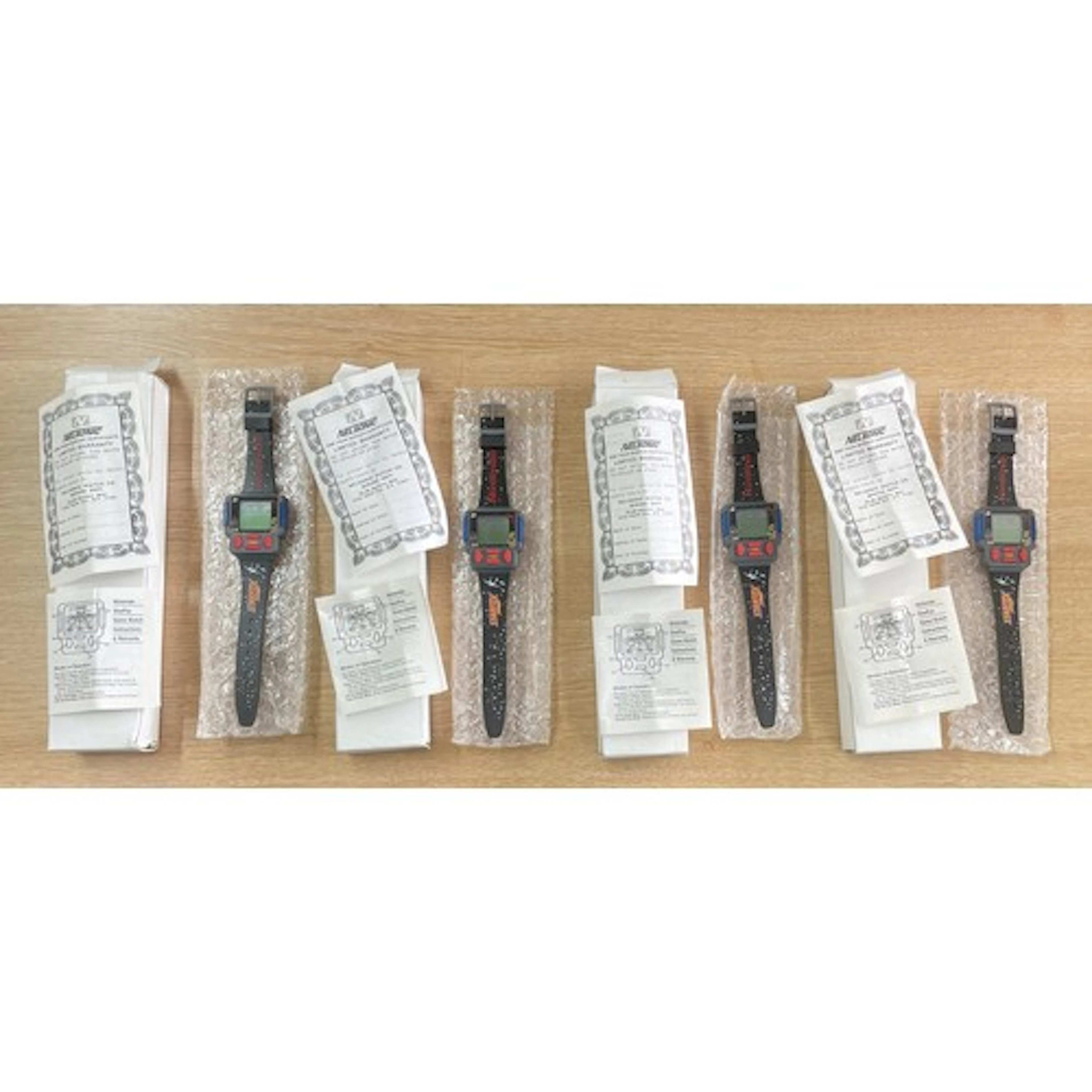 Four Nintendo Nelsonic Starfox digital game watches (require...