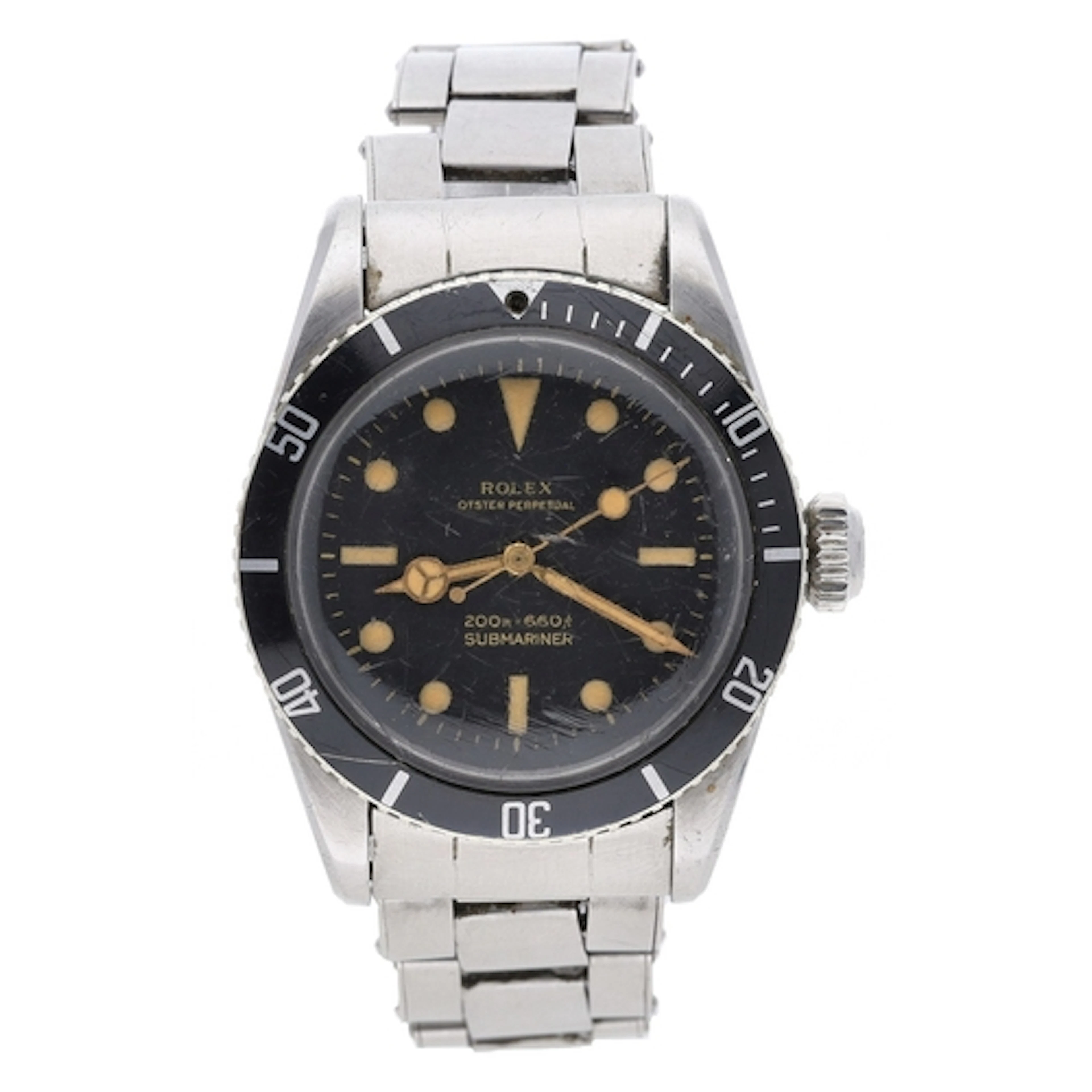 Fine and rare Rolex Oyster Perpetual Submariner (big crown) ...