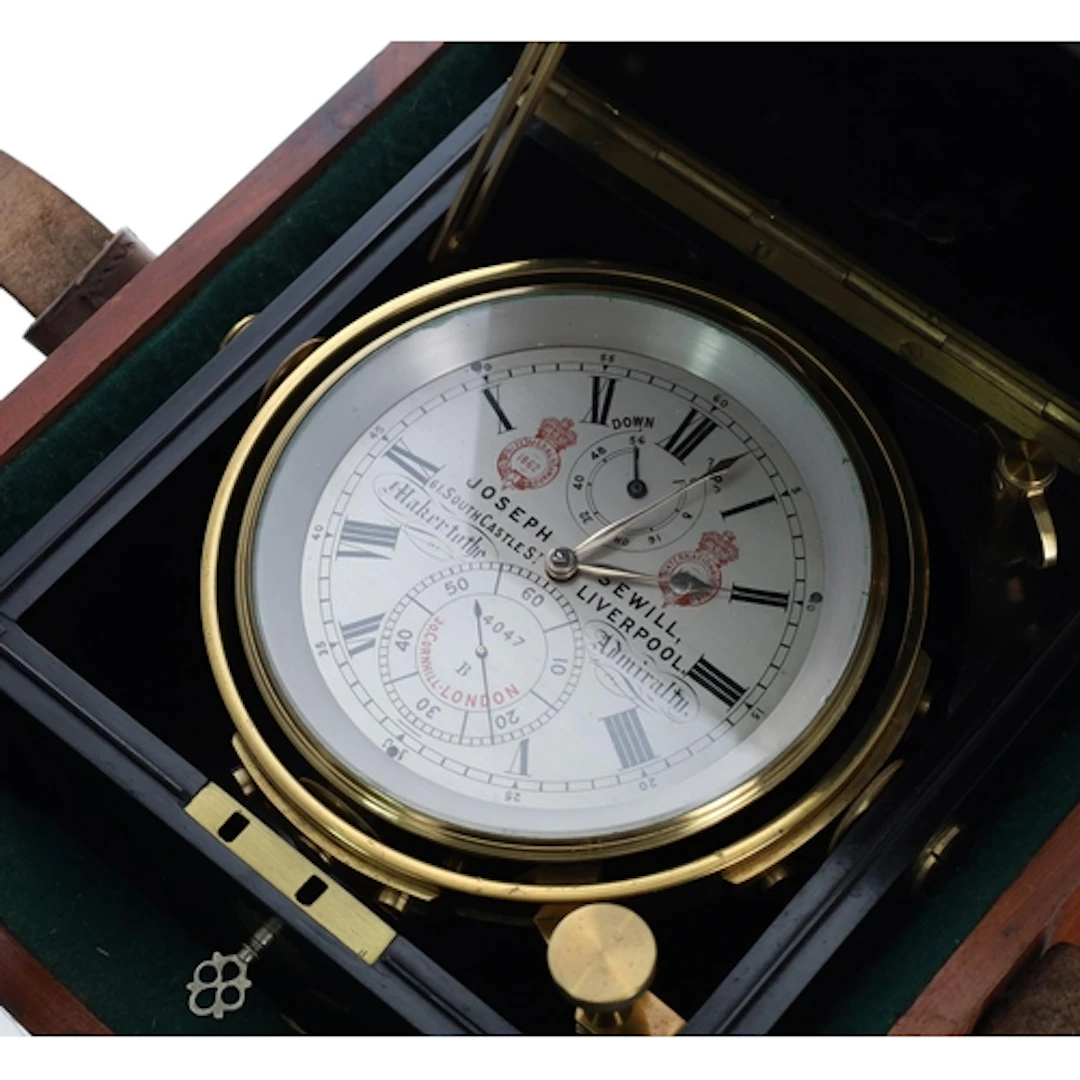 Interesting two-day marine chronometer by Joseph Sewill, 61 ...