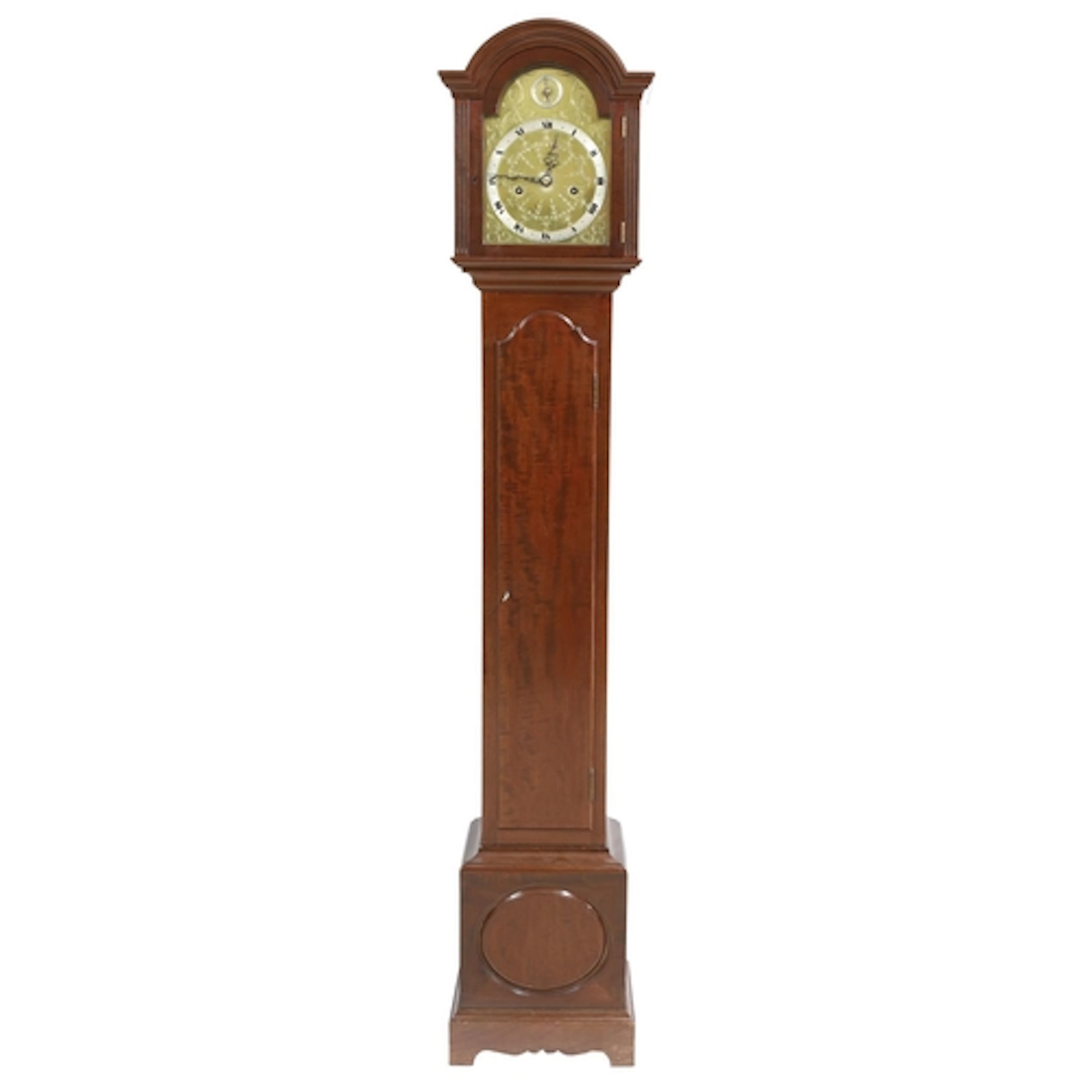 Fine quality mahogany grandmother clock attributed to Gillet...