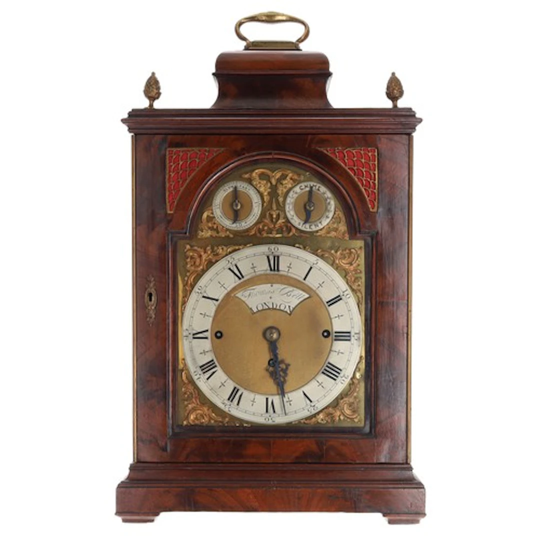 Good English 19th century mahogany triple fusee striking bra...