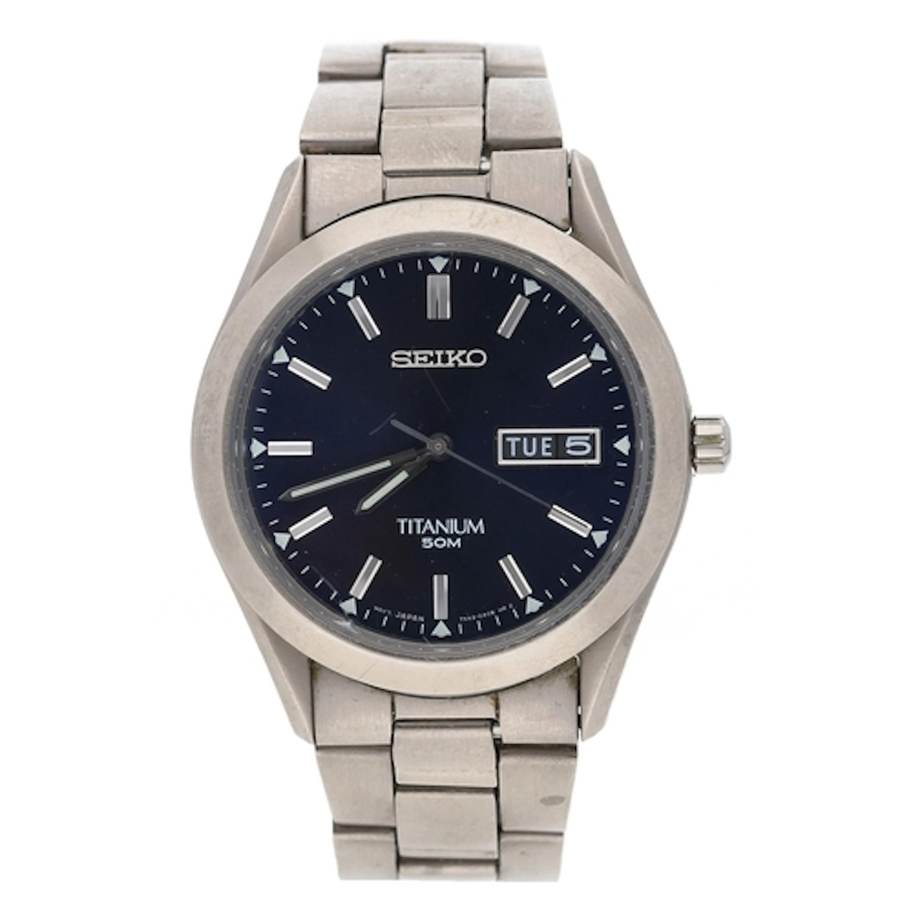 Seiko Titanium 50m gentleman's wristwatch, reference no. 7N4...