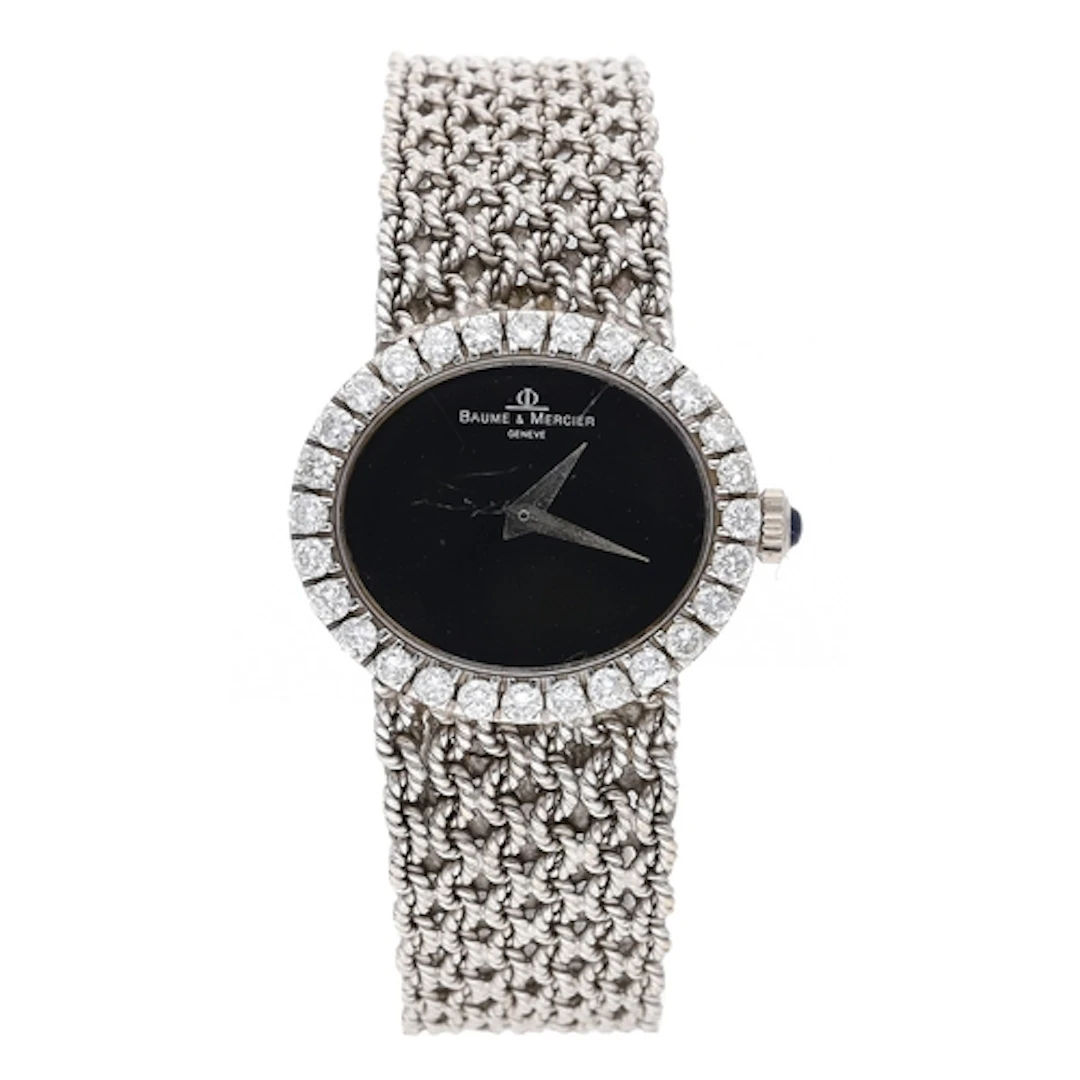 Attractive Baume & Mercier 18ct white gold and diamond l...