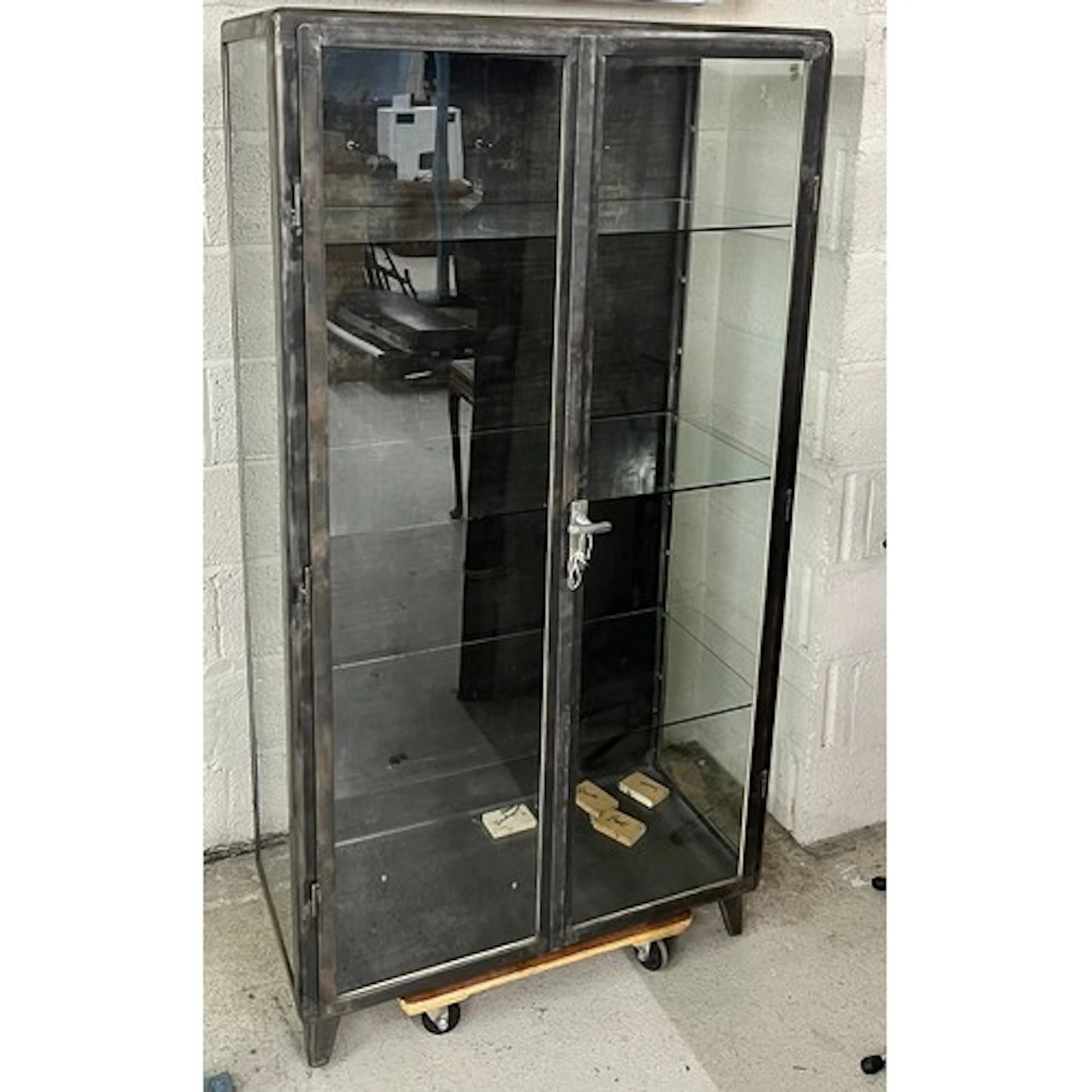 Vintage steel medical cabinet, reconditioned by Turner &...