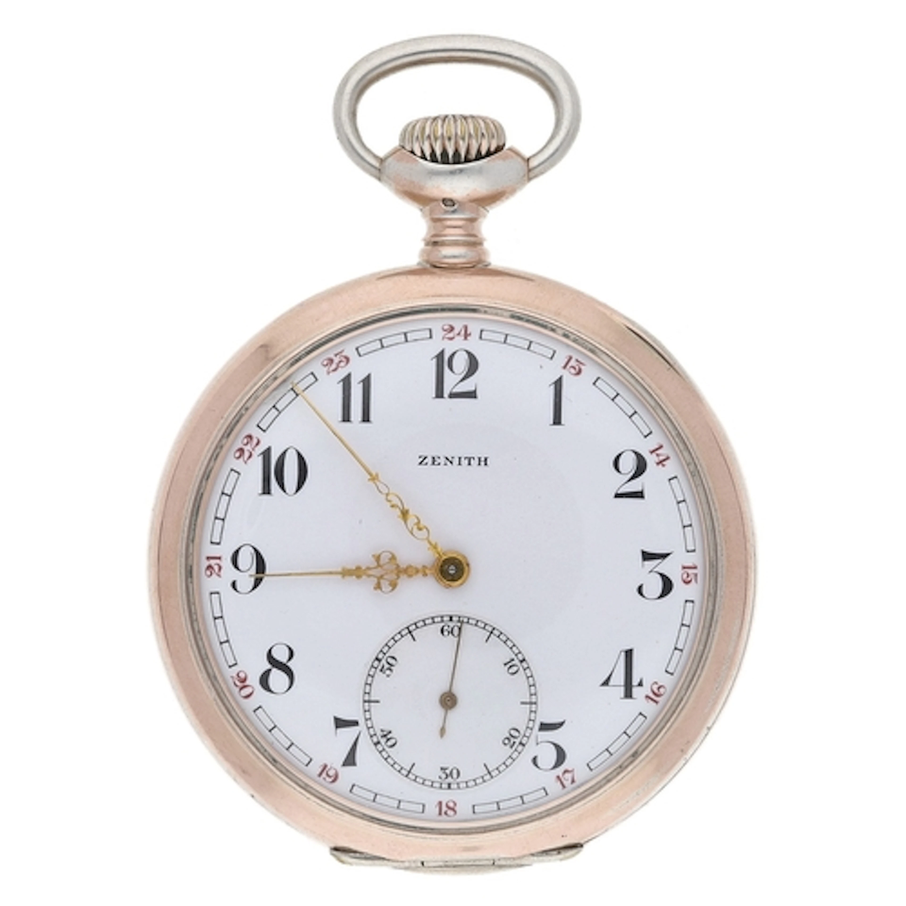 Zenith silver (0.800) lever pocket watch, signed movement, n...