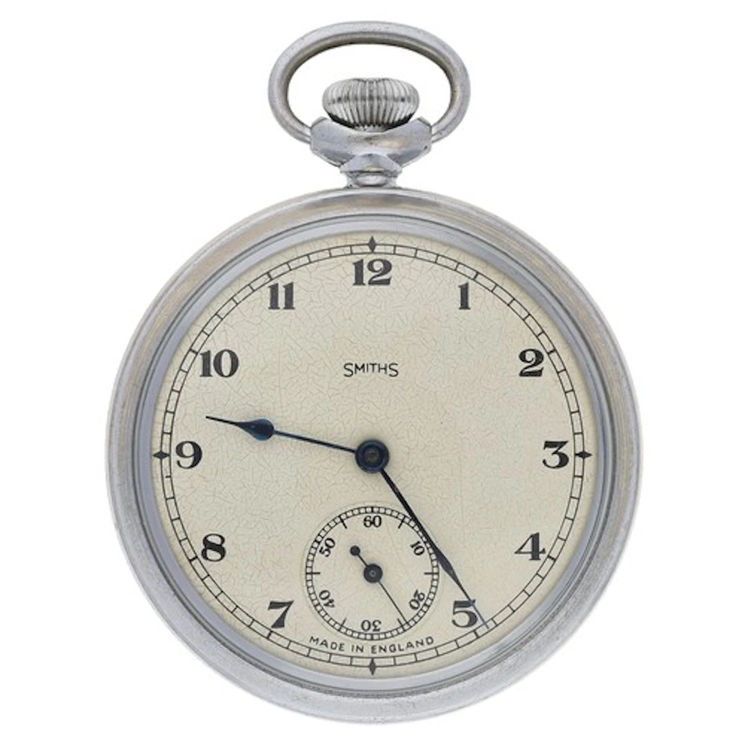 Smiths nickel cased lever pocket watch, signed 15 jewel move...