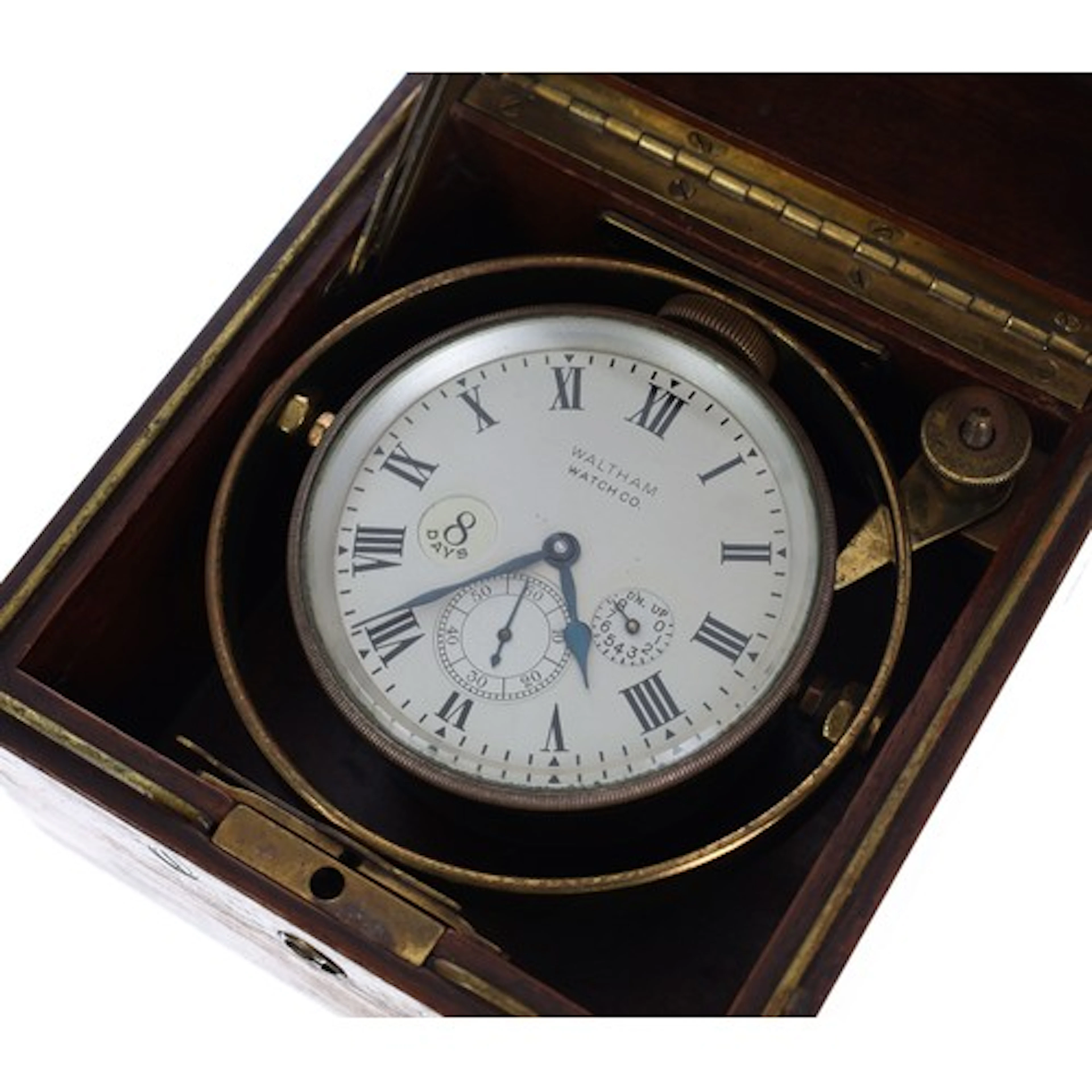 American Waltham 8 Days U.S. Navy marine chronometer, moveme...