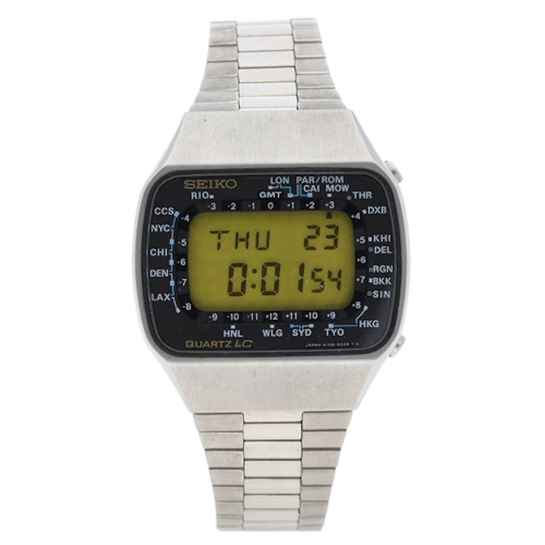 Seiko Quartz LC World Time 'Pan Am' digital LCD gentleman's ...