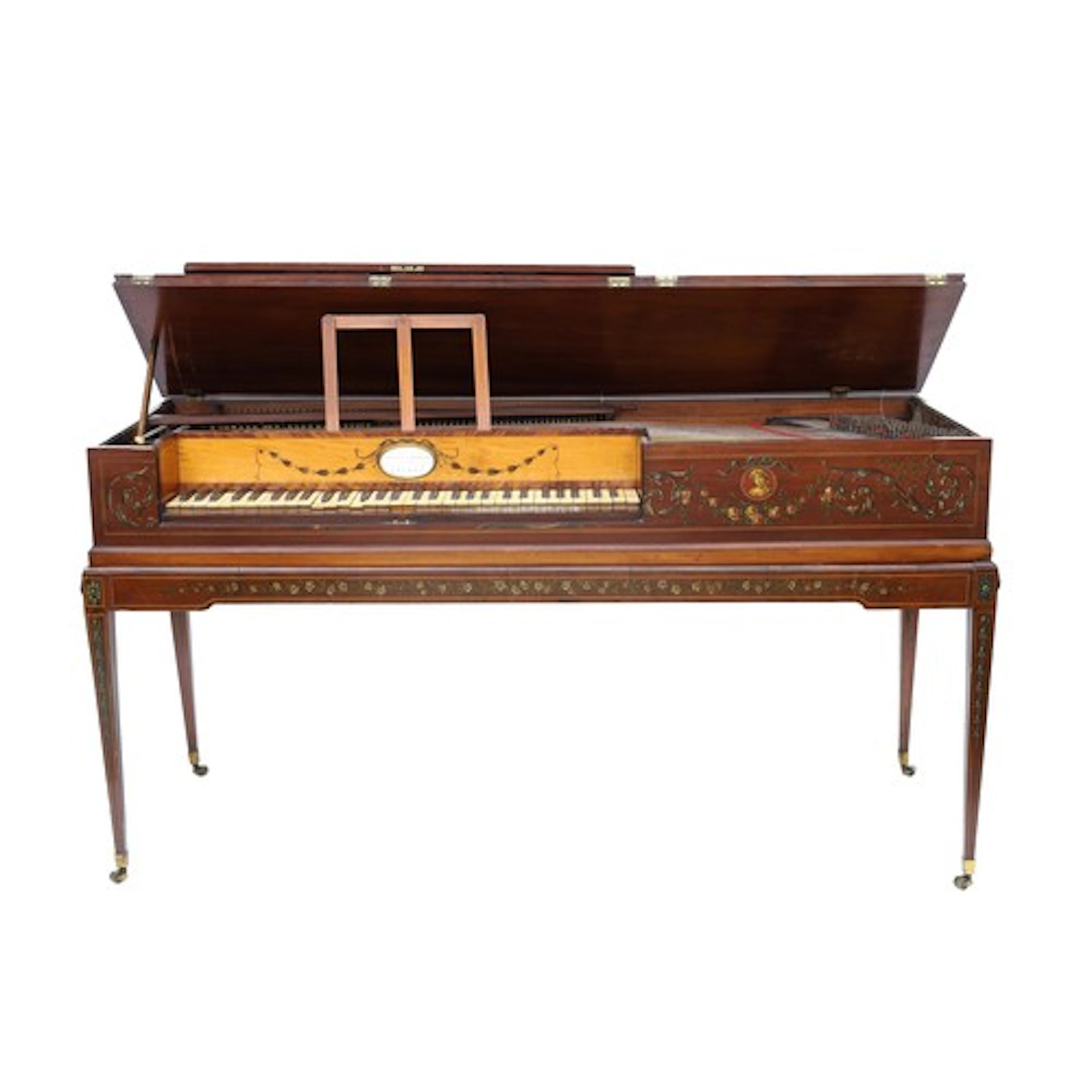 Square piano by and inscribed Longman & Broderip, By Roy...