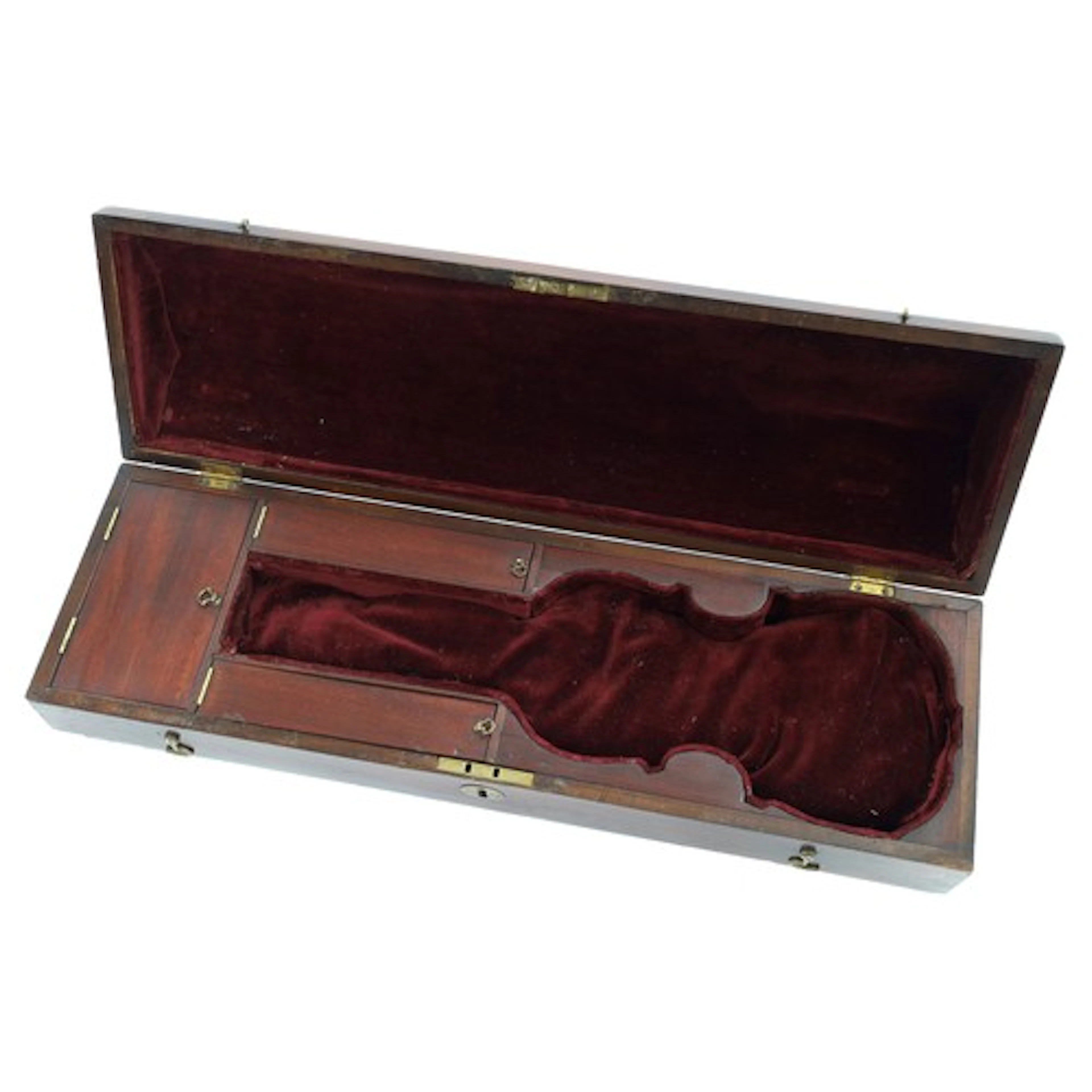 Good quality 19th century rosewood fitted violin case, the d...