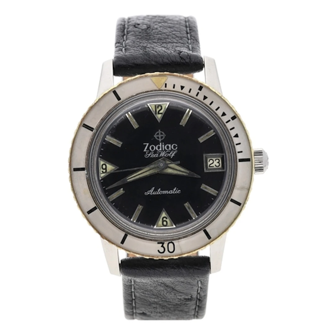 Zodiac Sea Wolf 20 ATM automatic stainless steel gentleman's...