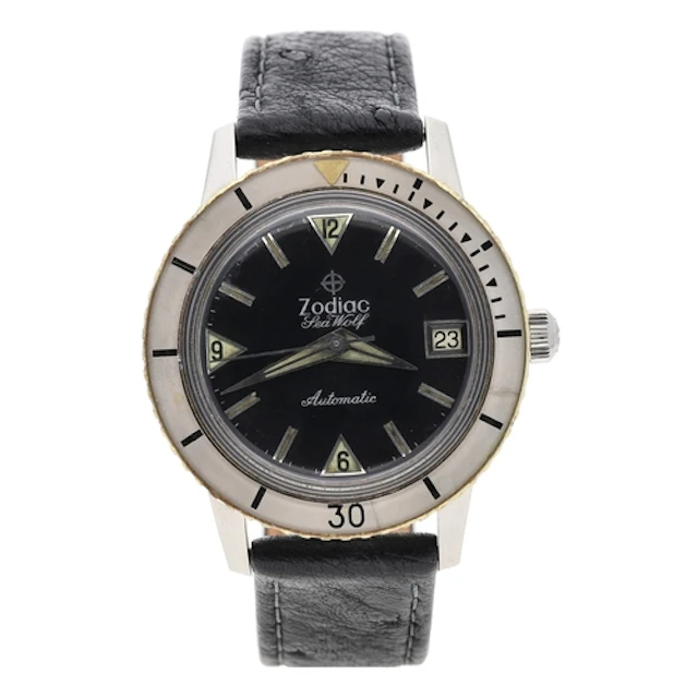 Zodiac Sea Wolf 20 ATM automatic stainless steel gentleman's...