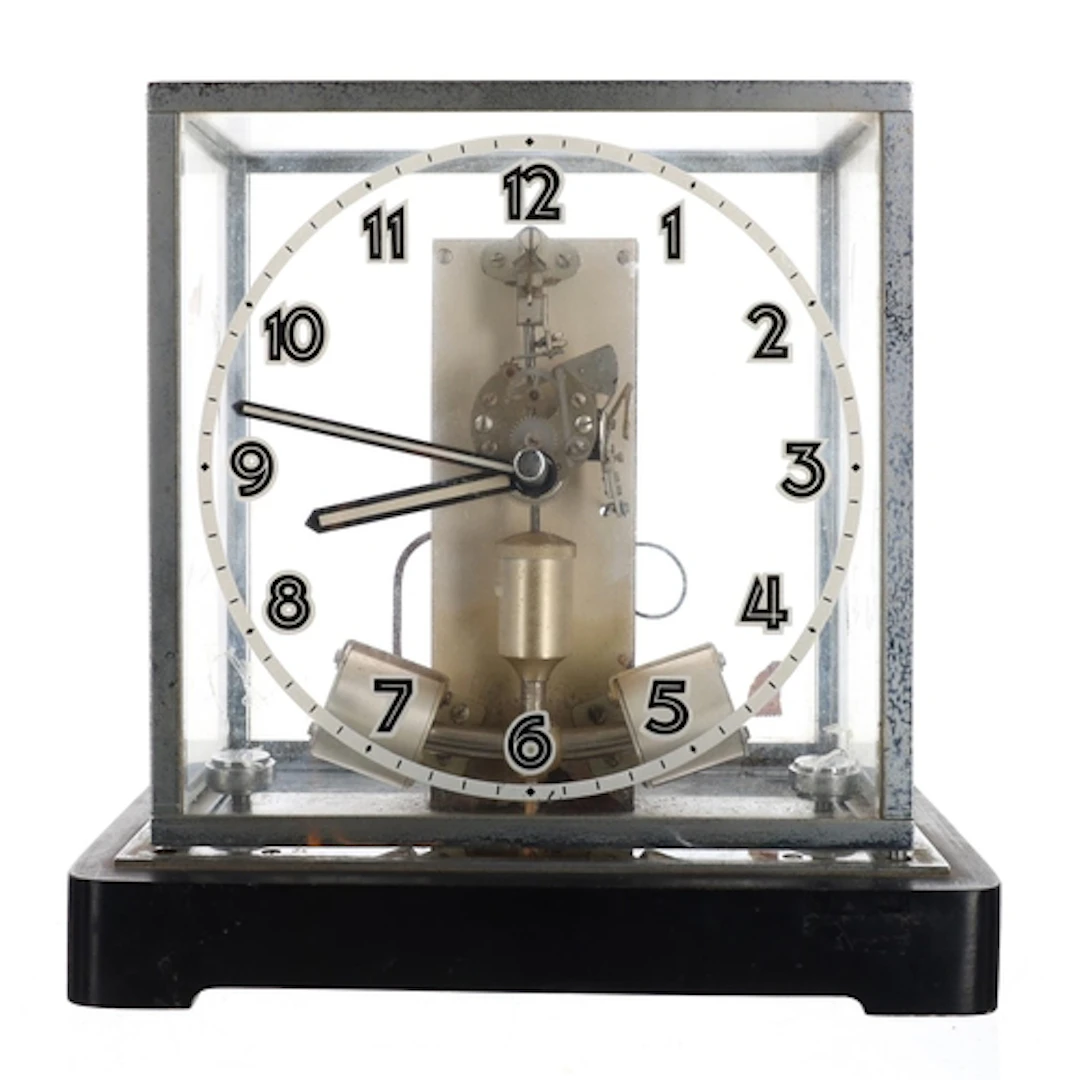 Junghans ATO electric square chrome case glazed table clock ...