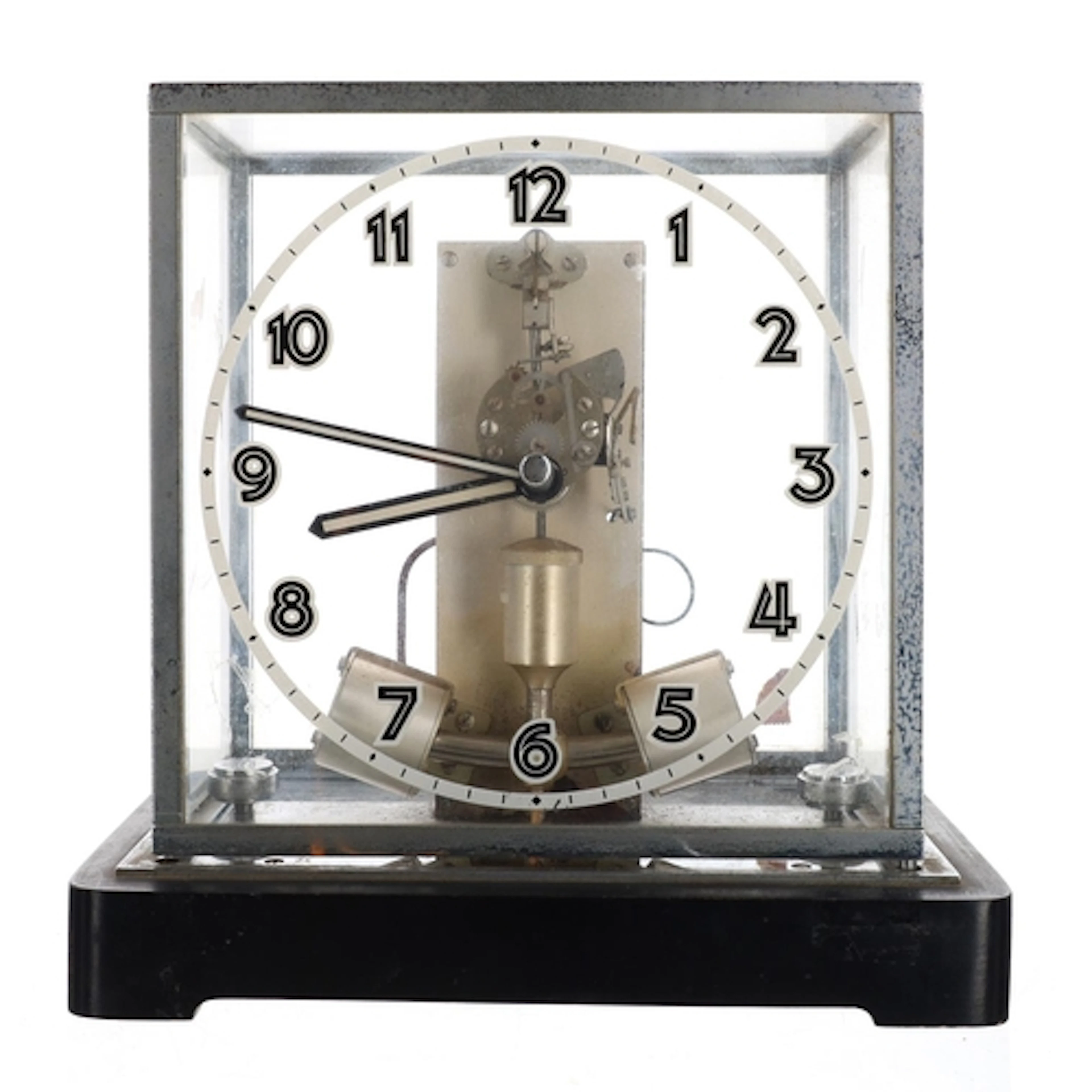 Junghans ATO electric square chrome case glazed table clock ...