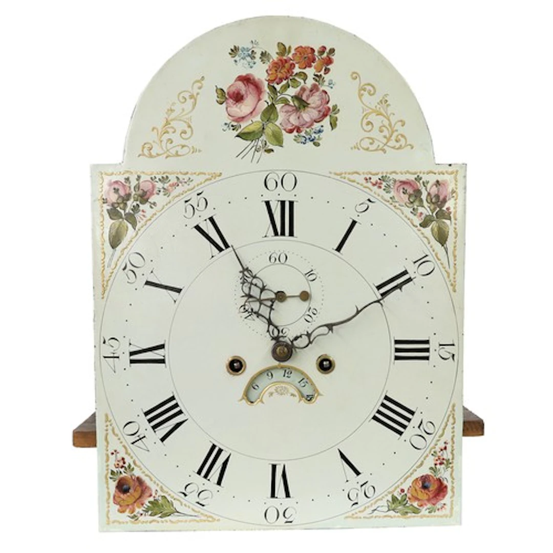 Early 19th century eight day longcase clock movement and dia...