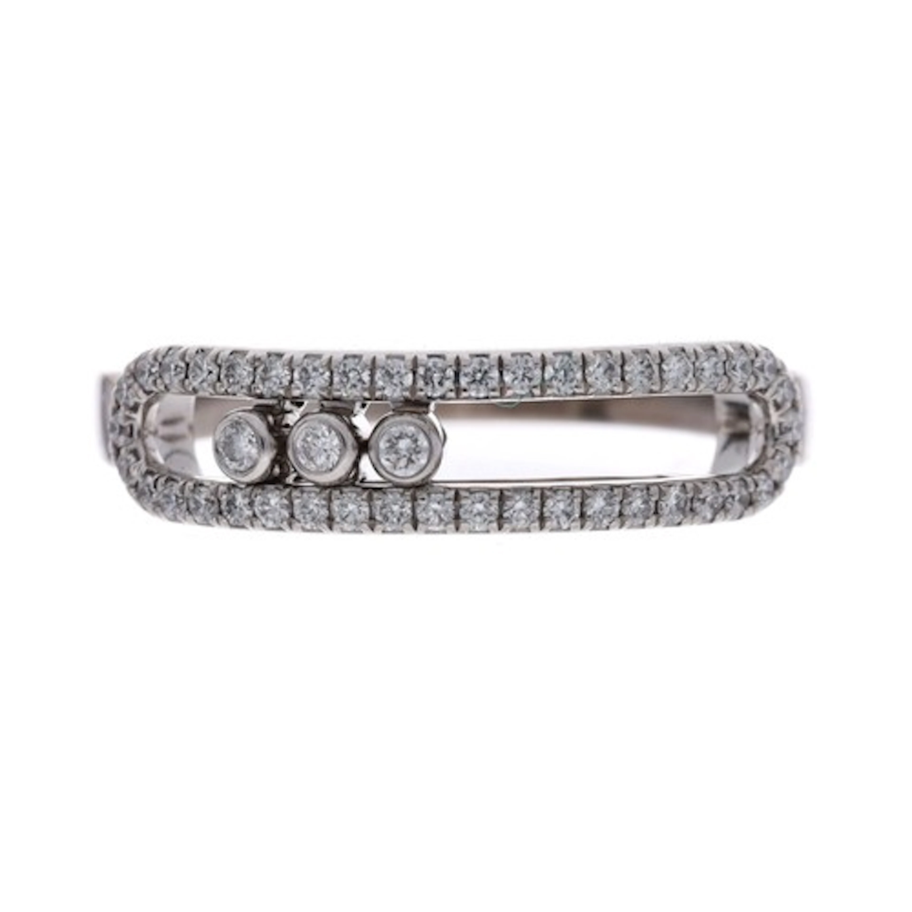 Messika Move Classique Pavé 18ct white gold diamond ring, si...