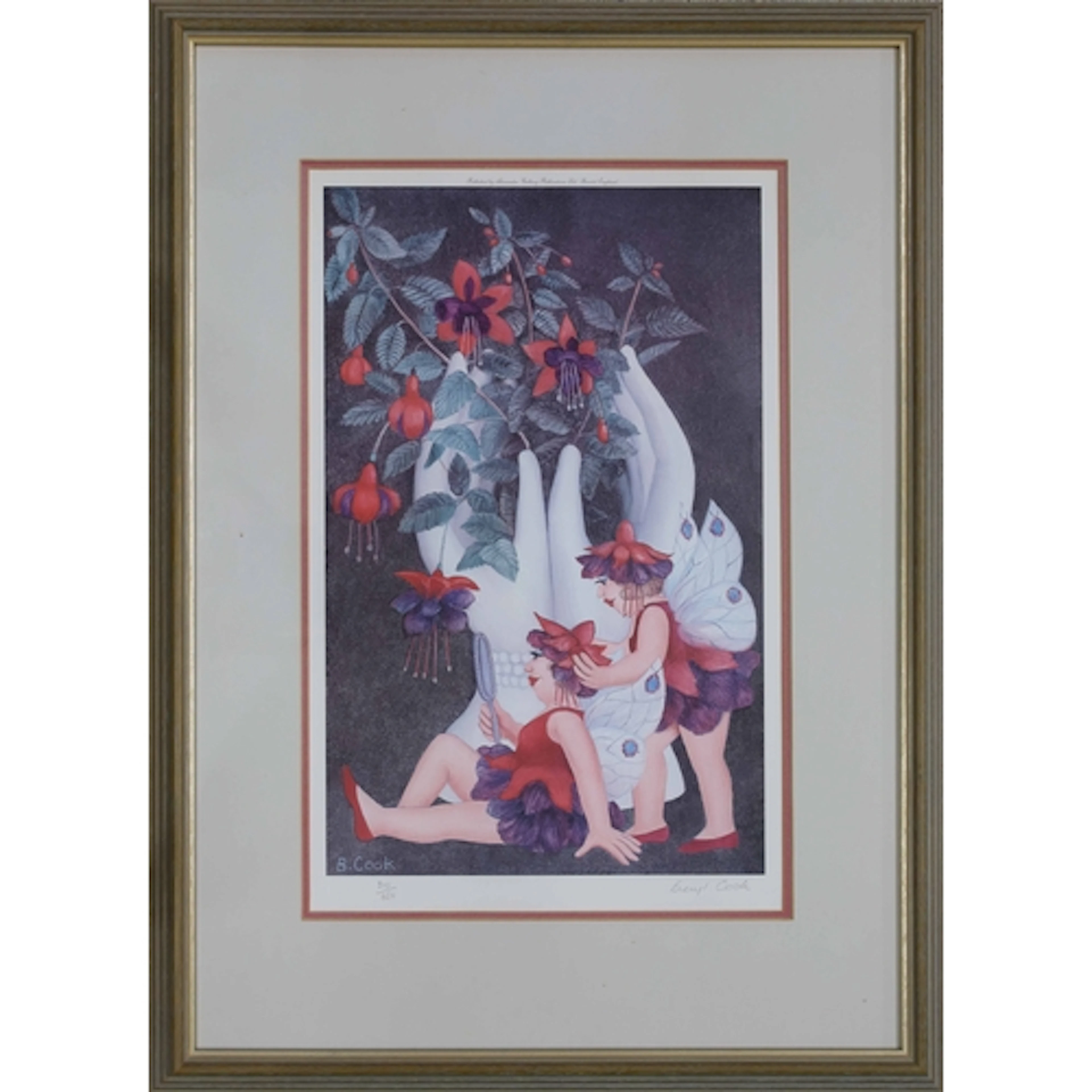 After Beryl Cook (1926-2008), a signed colour print 'Fuchsia...