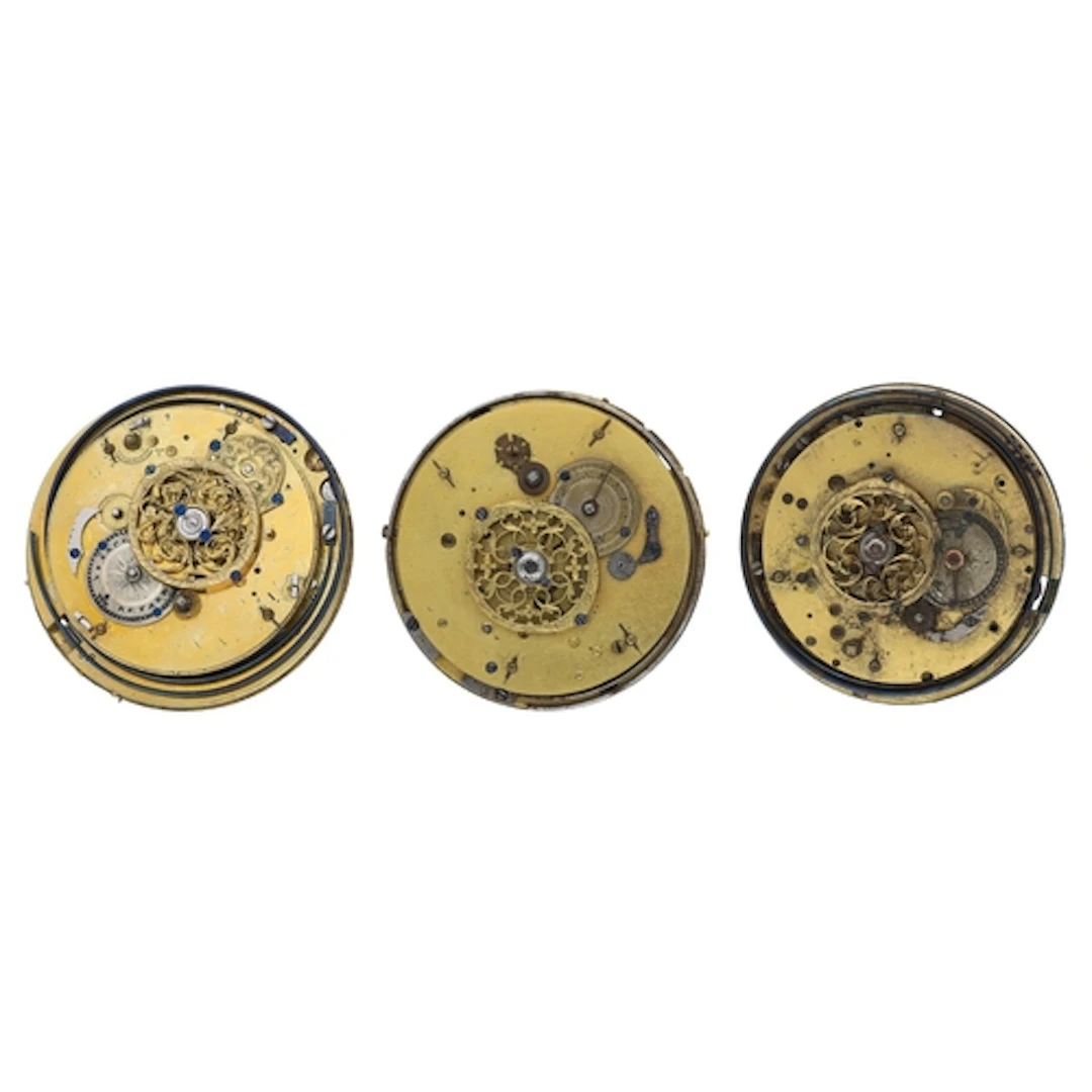 Three Continental repeating pocket watch movements for repai...