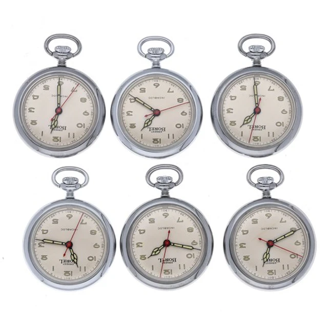 Six Ernest Borel fob watches (6)