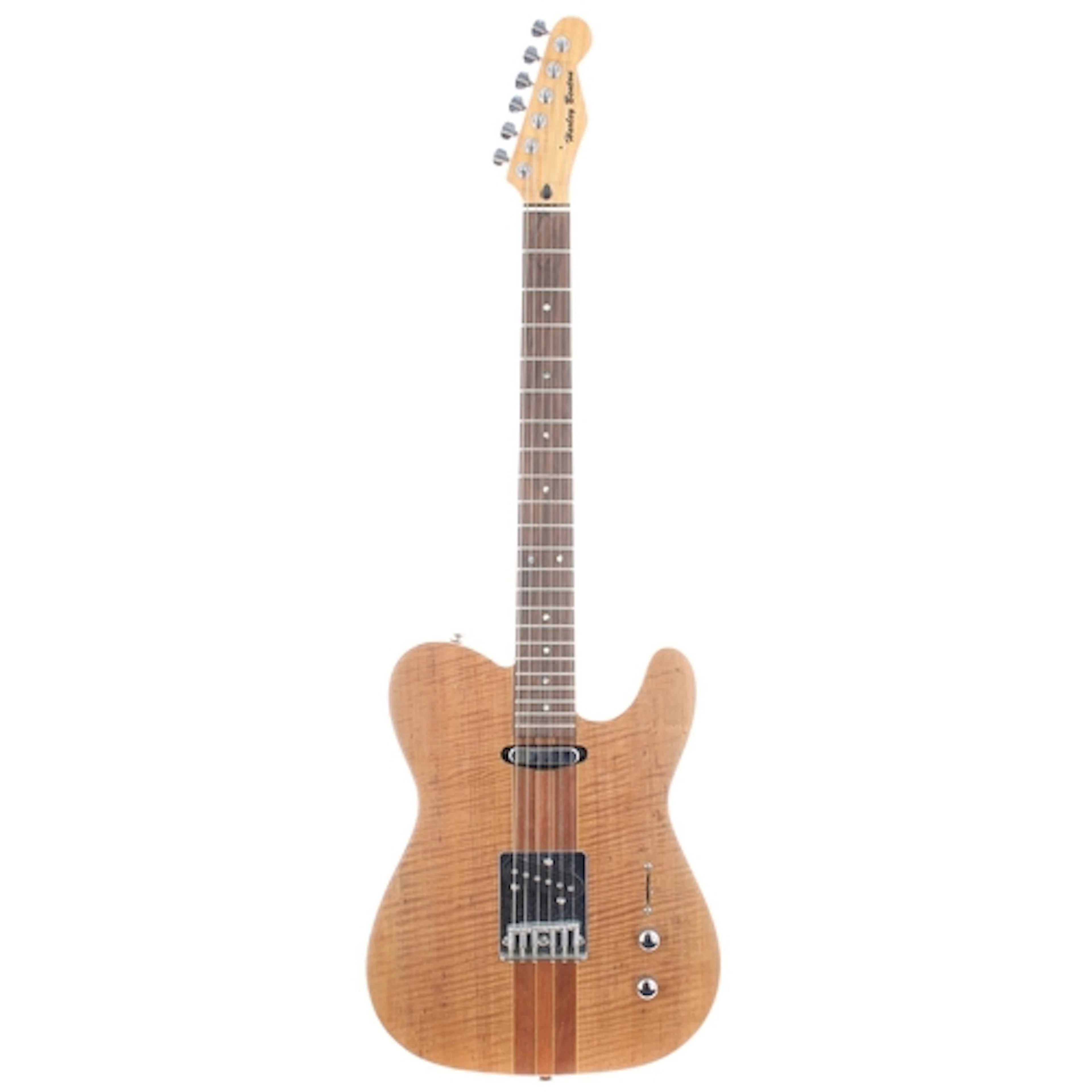 Harley Benton Tele style electric guitar, natural FMT top bo...