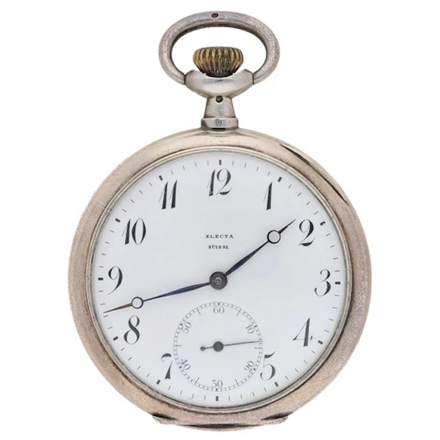 Electa - Swiss silver (0.935) lever pocket watch, unsigned m...
