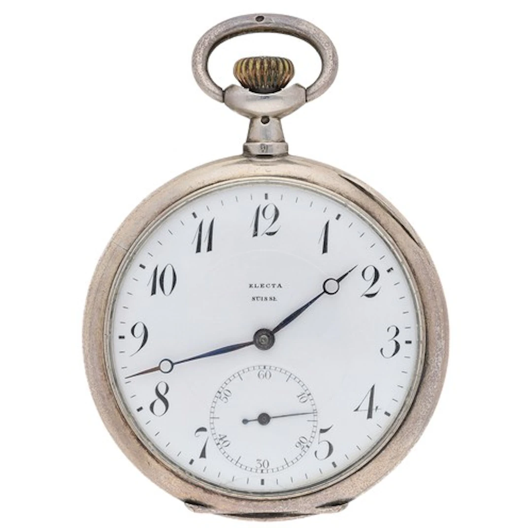 Electa - Swiss silver (0.935) lever pocket watch, unsigned m...