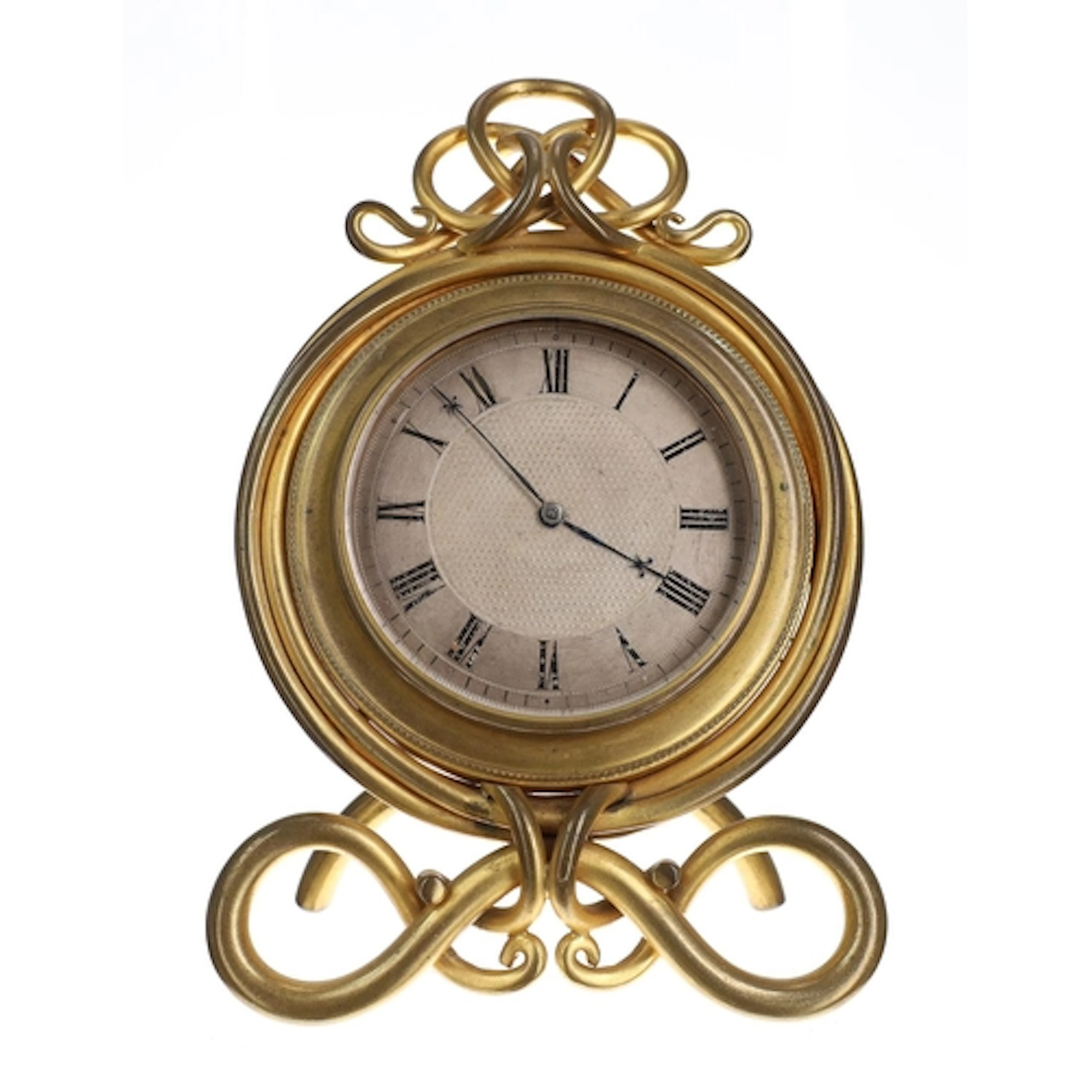 19th century French ormolu strut clock in the manner of Thom...