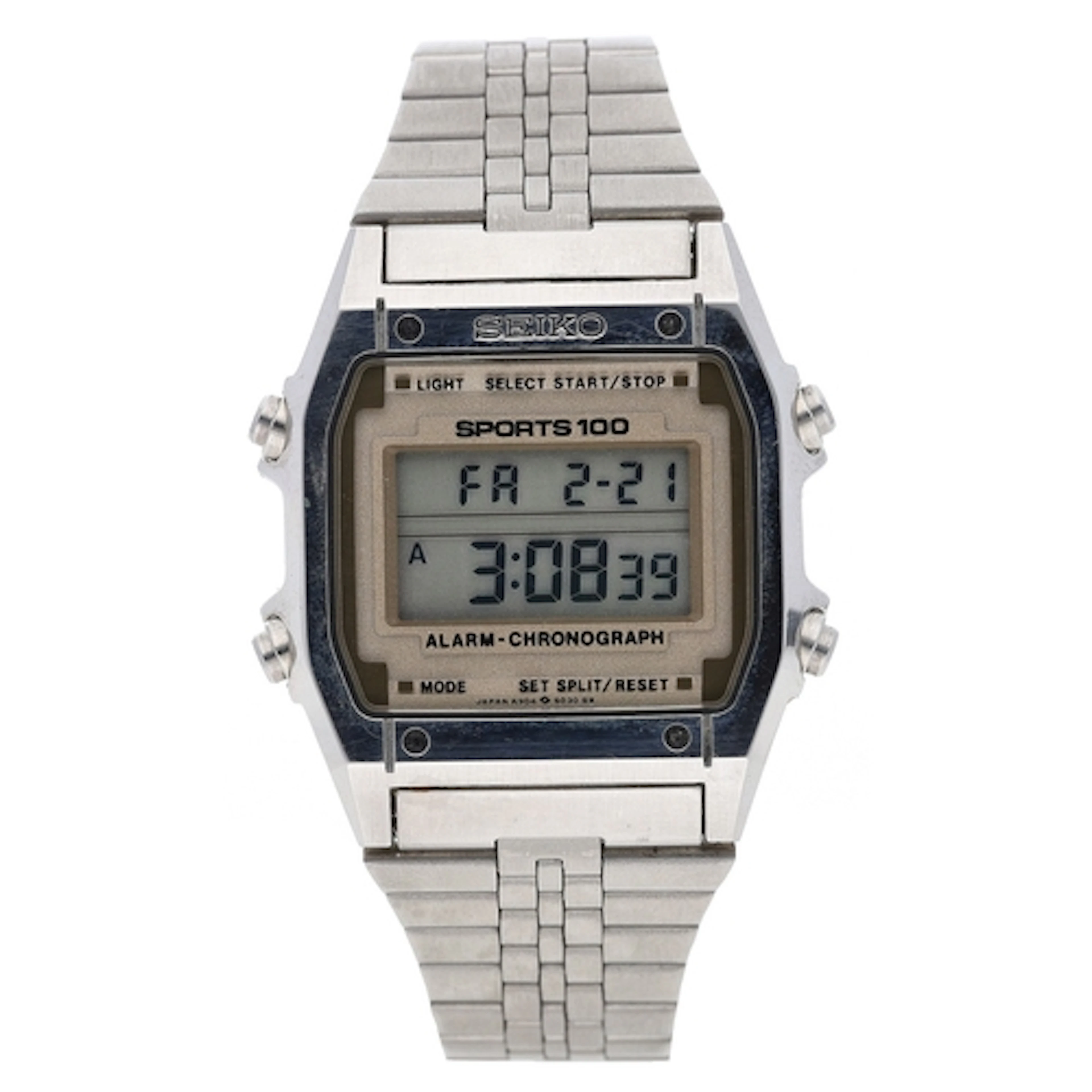 Seiko Sports 100 Alarm-Chronograph digital LCD gentleman's w...