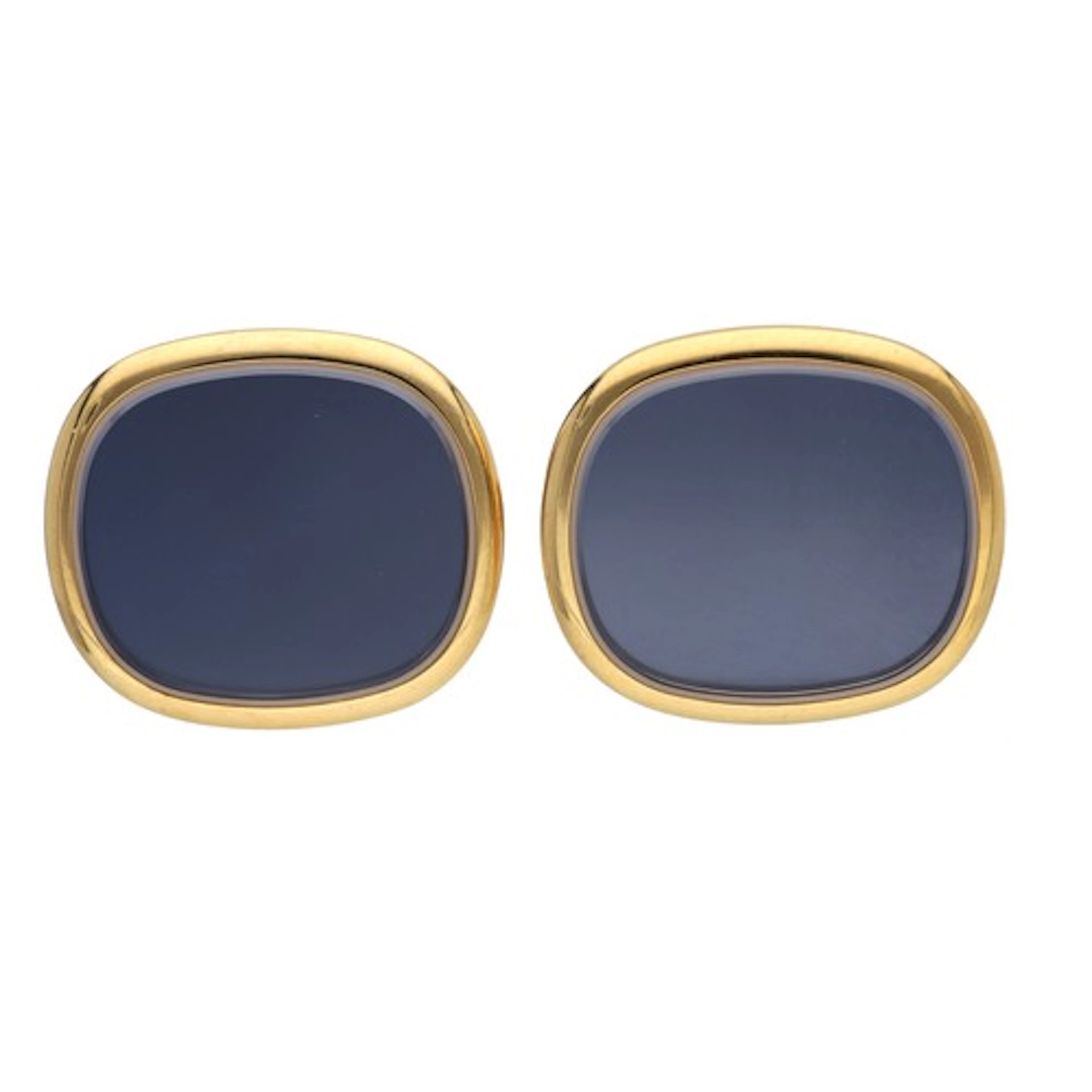 Pair of Patek Philippe Ellipse 18ct yellow gold cufflinks, w...