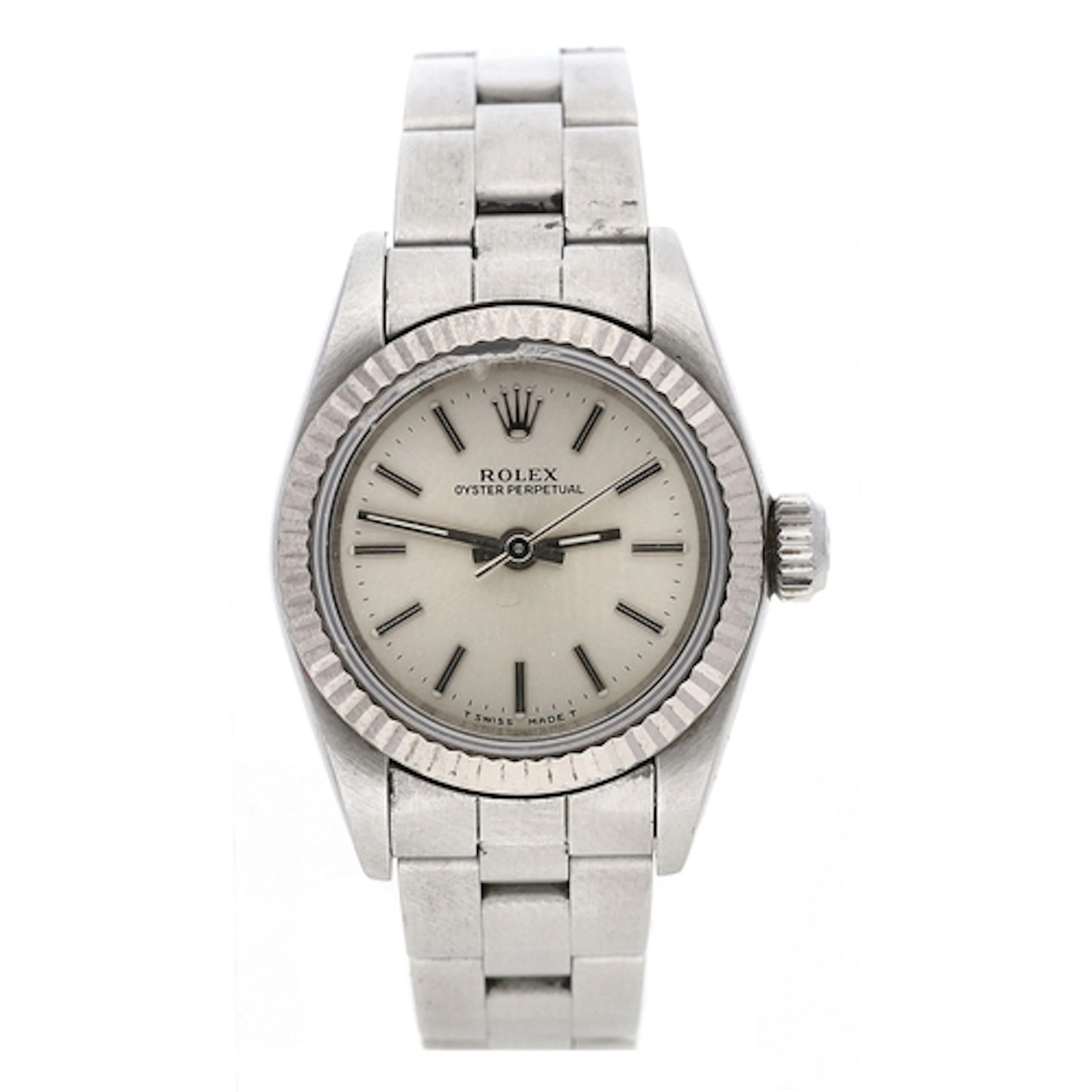 Rolex Oyster Perpetual stainless steel lady's wristwatch, re...
