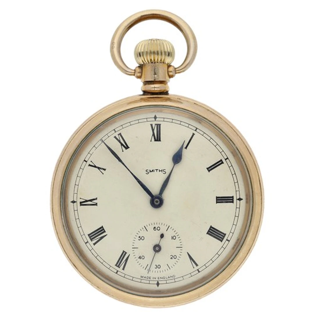 Smiths gold plated lever pocket watch, unsigned movement, si...