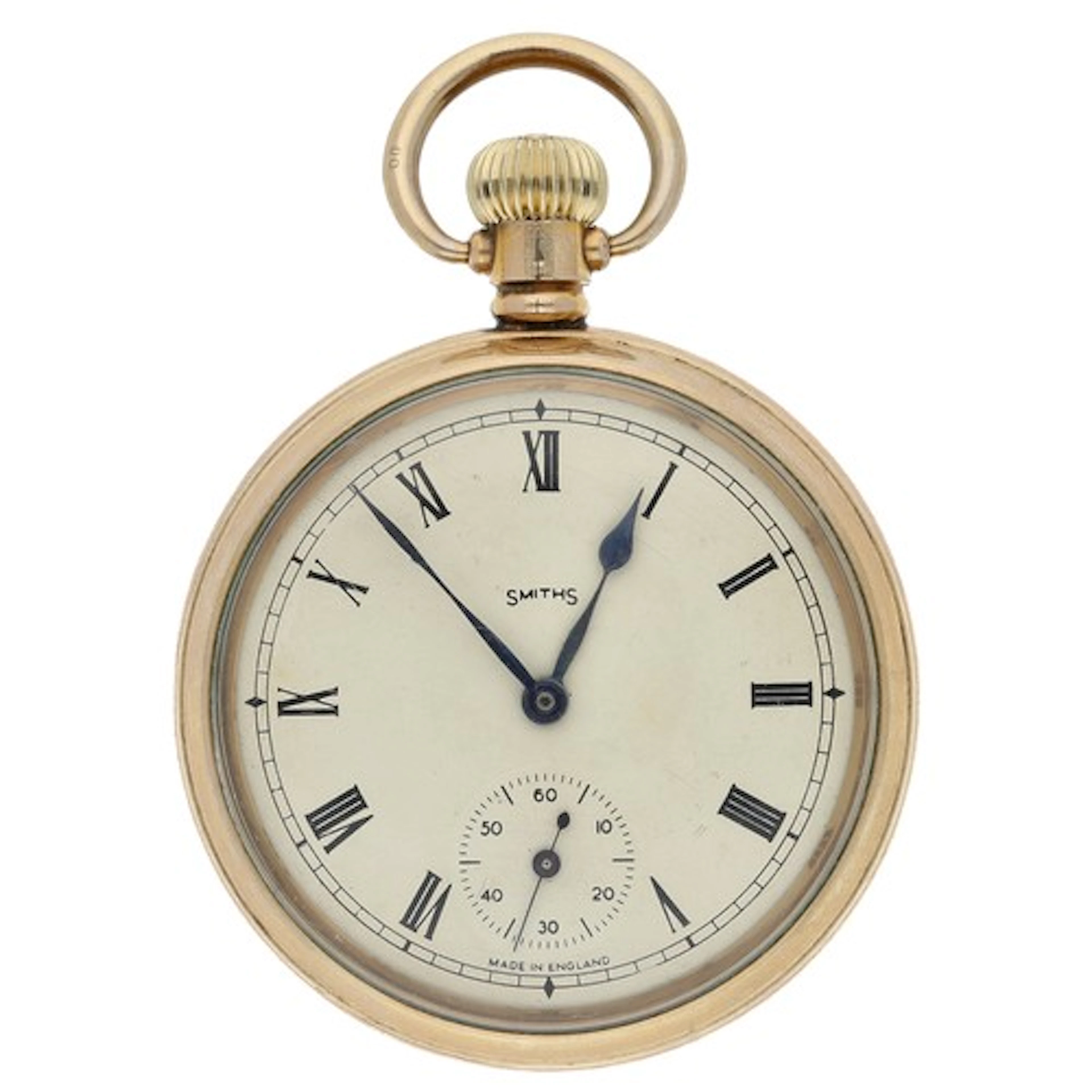 Smiths gold plated lever pocket watch, unsigned movement, si...